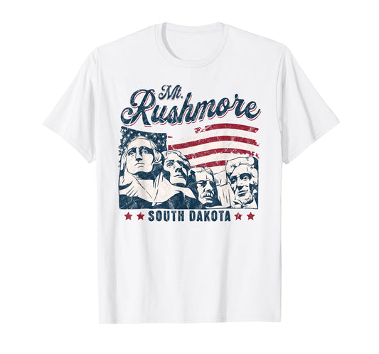 Mount Rushmore 4th of july Celebrating Usa flag mt Rushmore T-Shirt