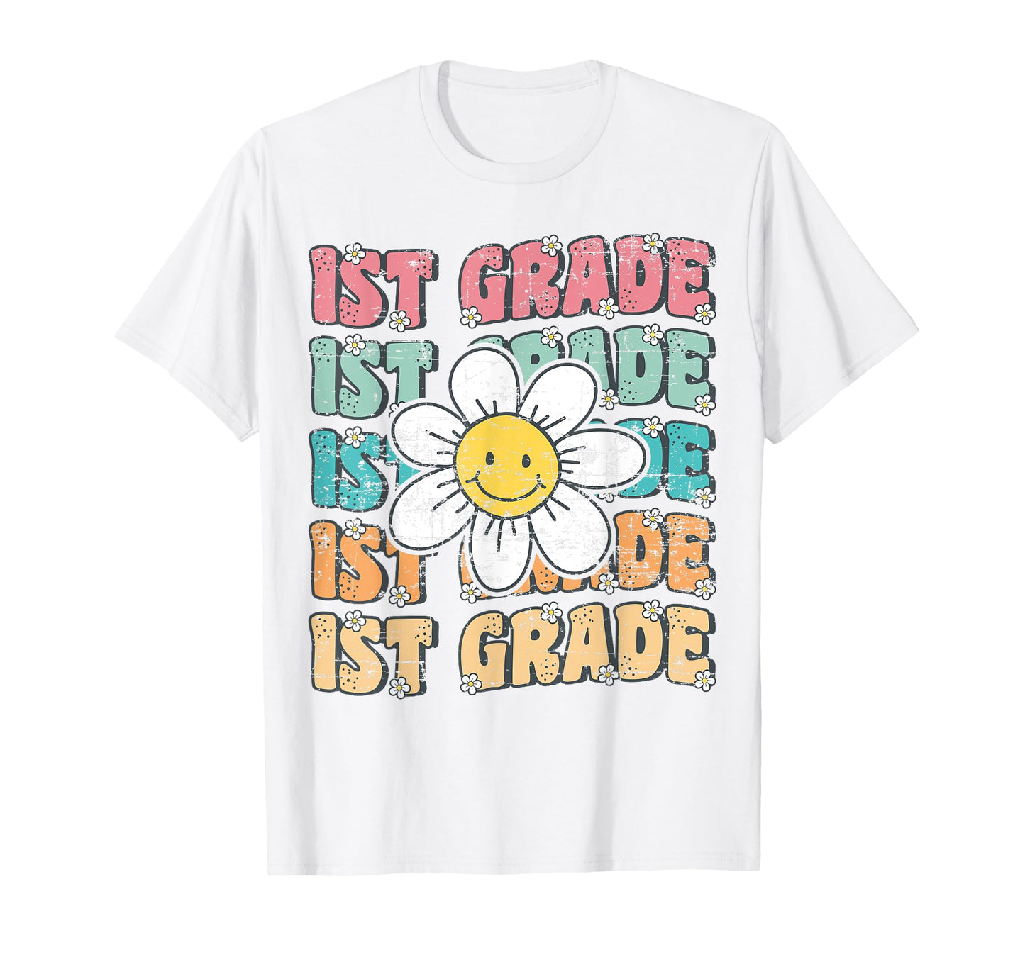 Groovy 1st Grade Back To School First Day of First Grade T-Shirt
