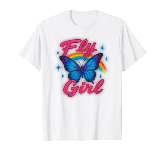 Airbrush Butterfly Y2k Vintage 2000s, Retro Nerd Aesthetic T-Shirt