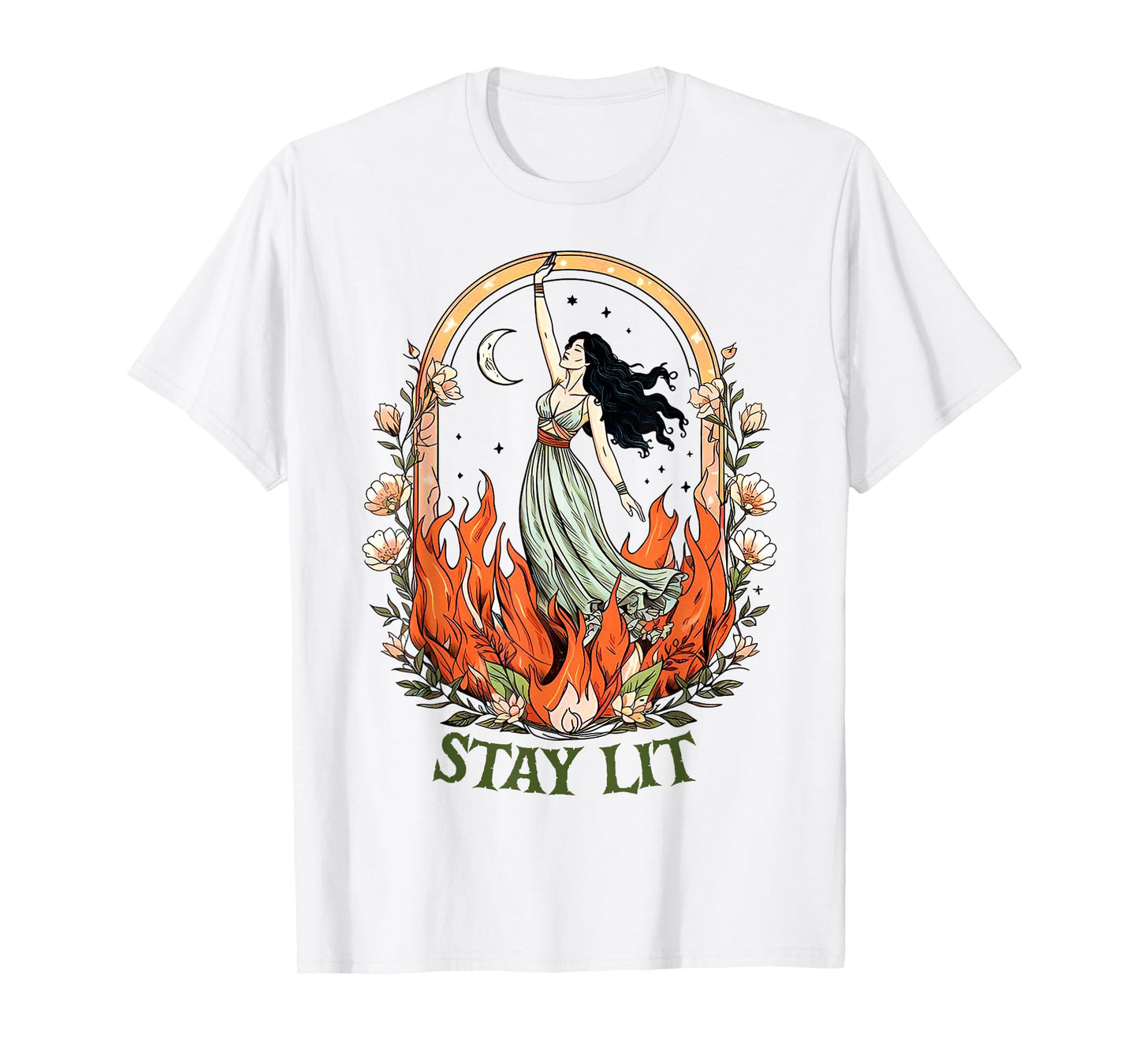 Occult Stay Lit Satan Devil Hell Unholy Antichrist Witch T-Shirt