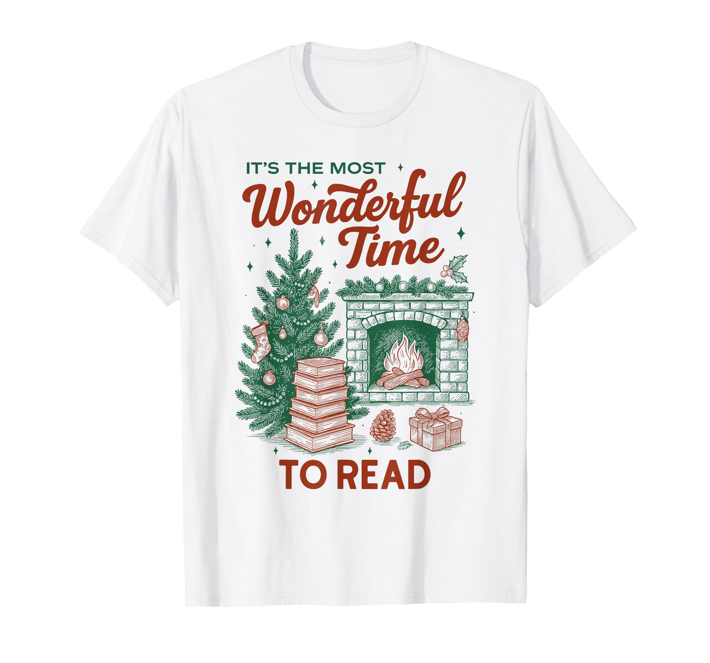 Christmas Read, Cozy Bookish Xmas Girl Reader Ugly Gift T-Shirt