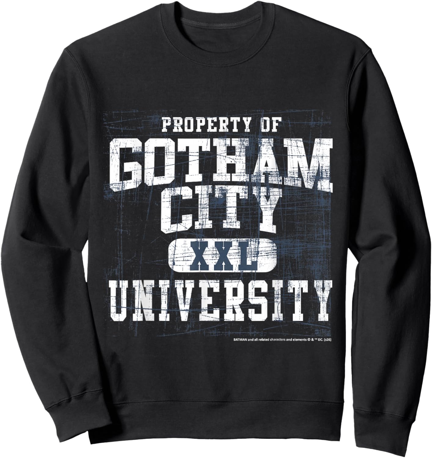 Property of Gotham City XXL University Theme T-Shirt - Sweatshirt | Black