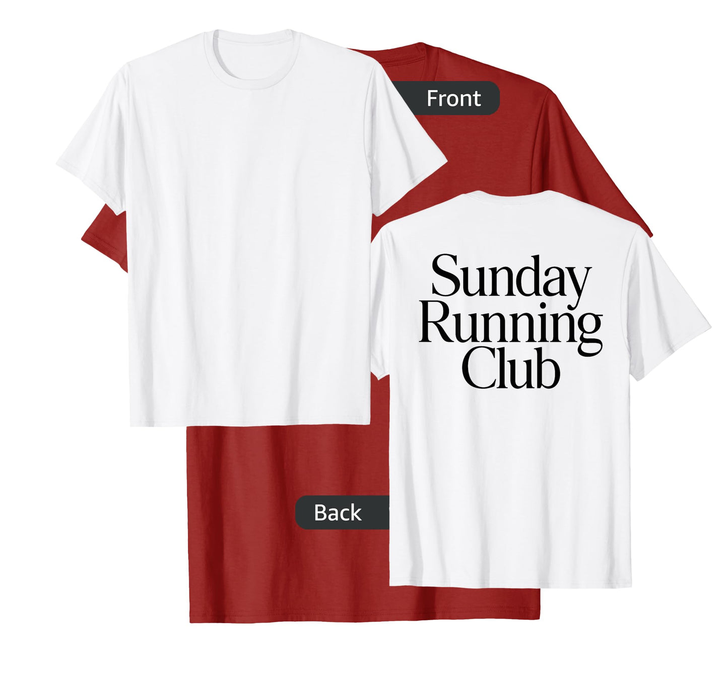 SUNDAY RUNNING CLUB X Jogger Jogging Runner Fitness Gym BACK T-Shirt