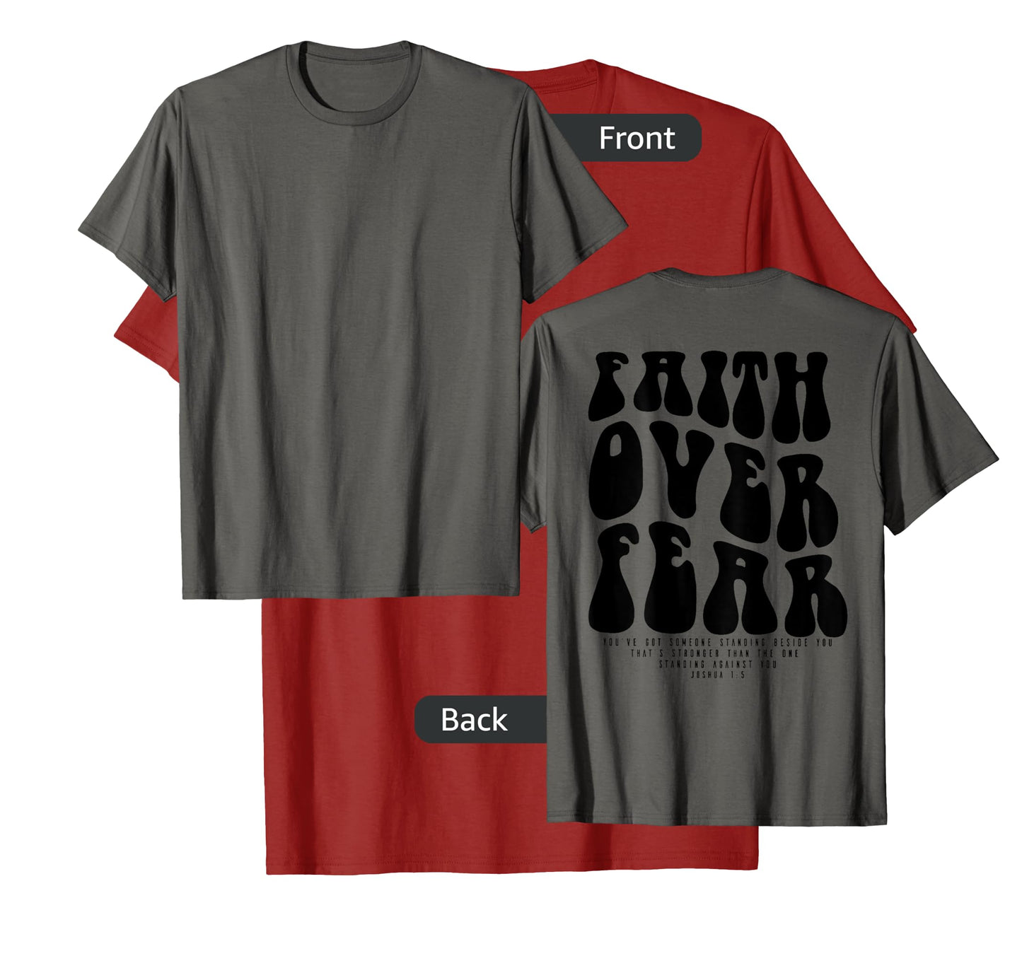 Faith Over Fear Bible Verse Aesthetic Christian T-Shirt