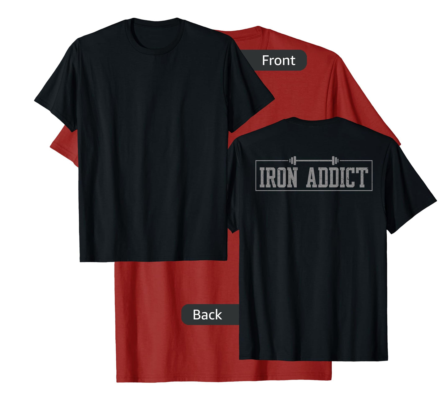Iron Addict Gym Fitness Lifting Bodybuilder Workout T-shirt