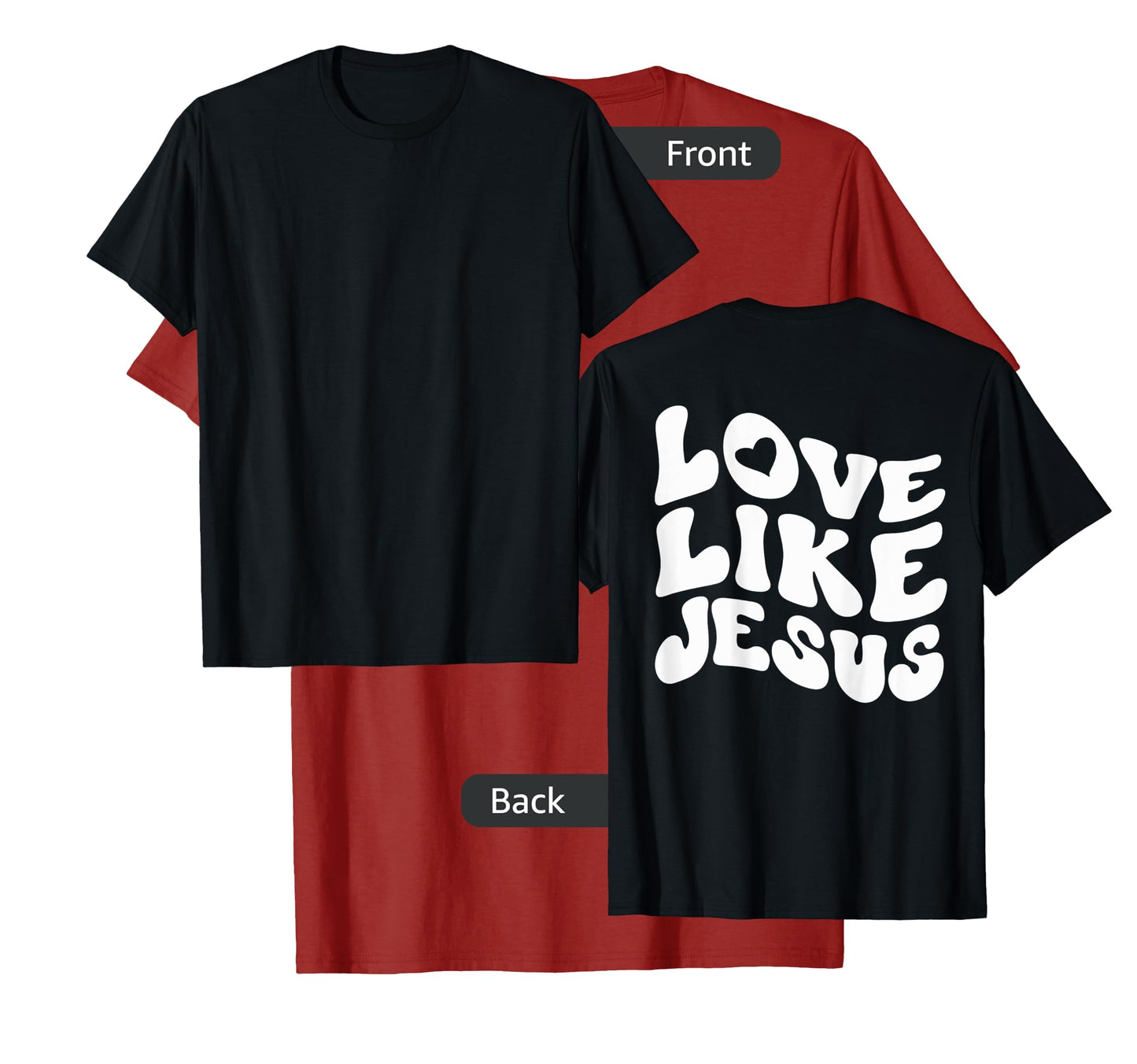 Catholic Christian Clothing Love Like Jesus Preppy Groovy T-Shirt