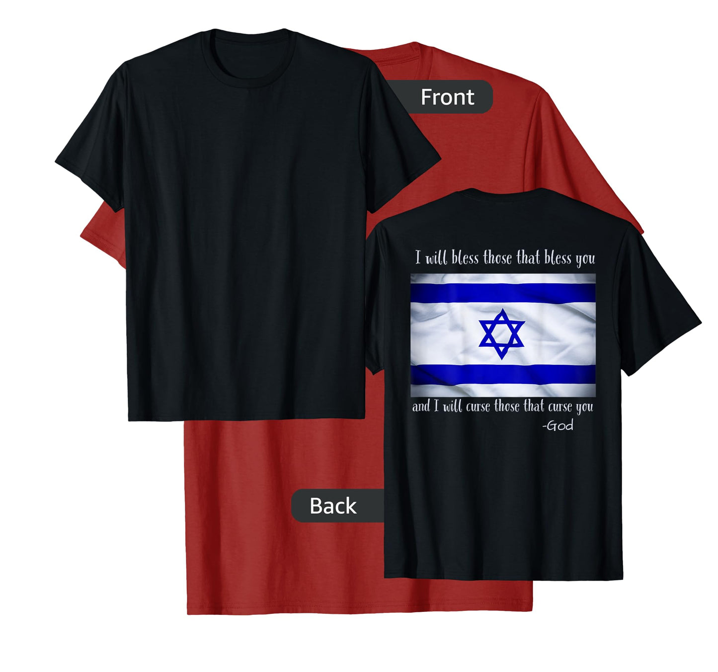Israel Christian Faith God Jesus Christ Bible Genesis 12:3 T-Shirt