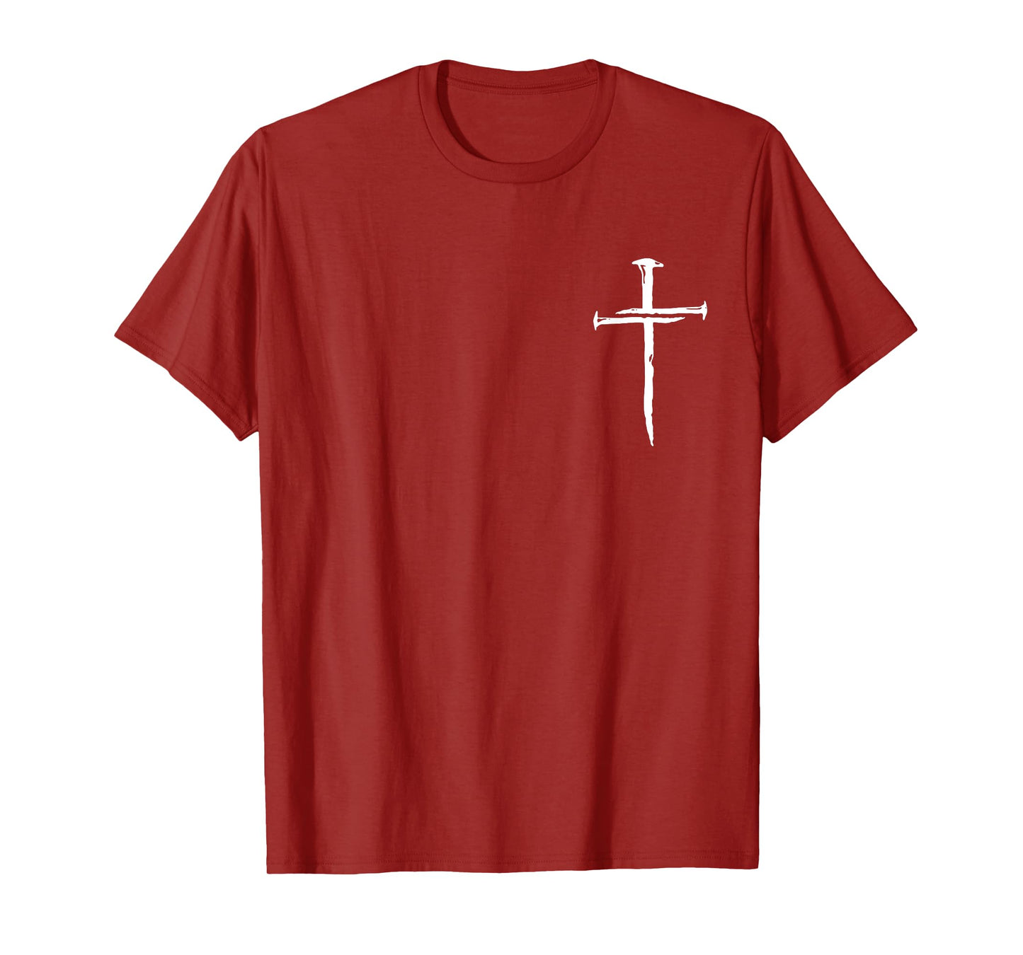 Modern Christian Faith Apparel Gifts Christian Minimalist Religious Jesus Christ Three Nails Cross T-Shirt