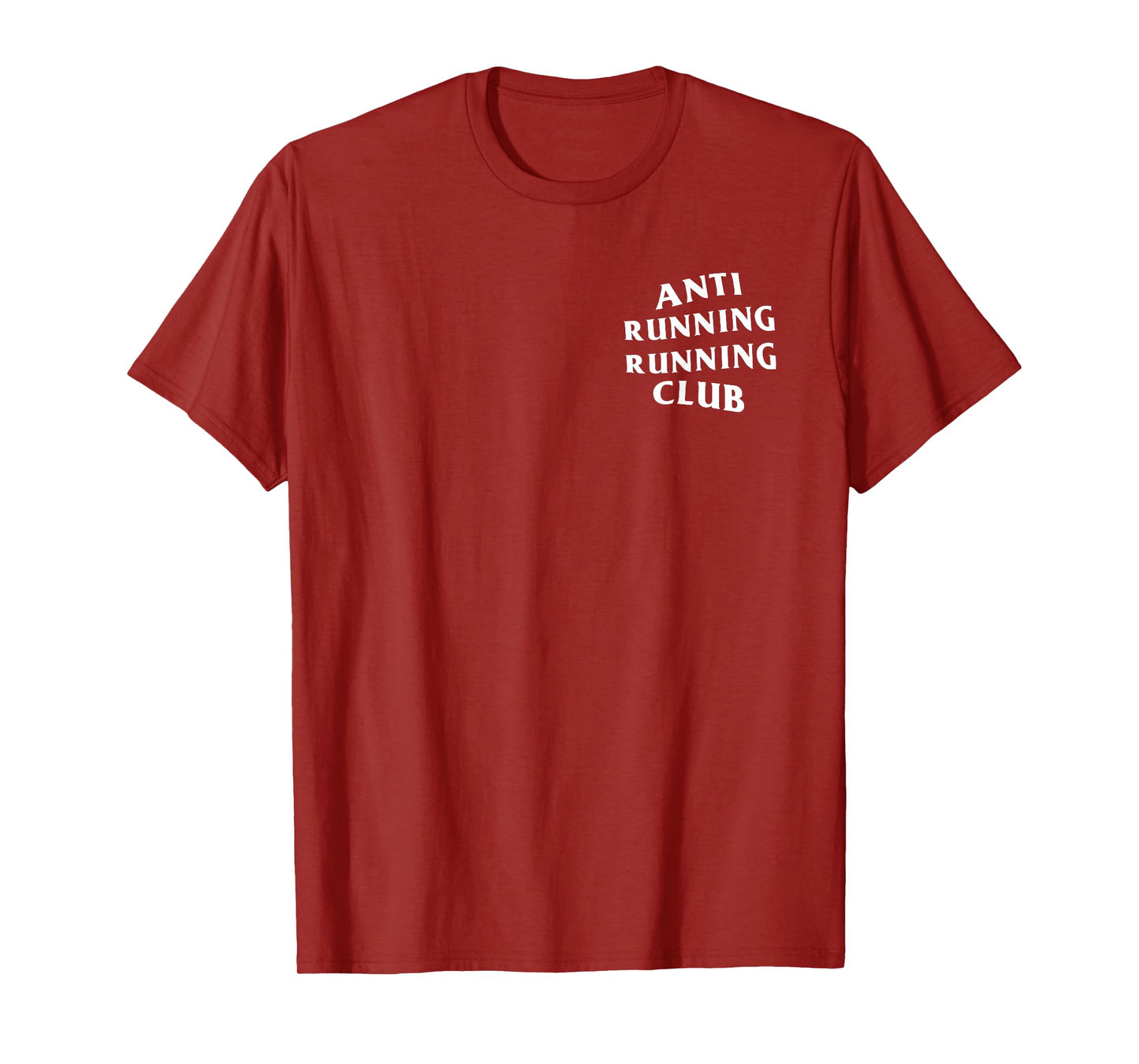 Anti Running Running Club White Logo (Front + Back) T-Shirt