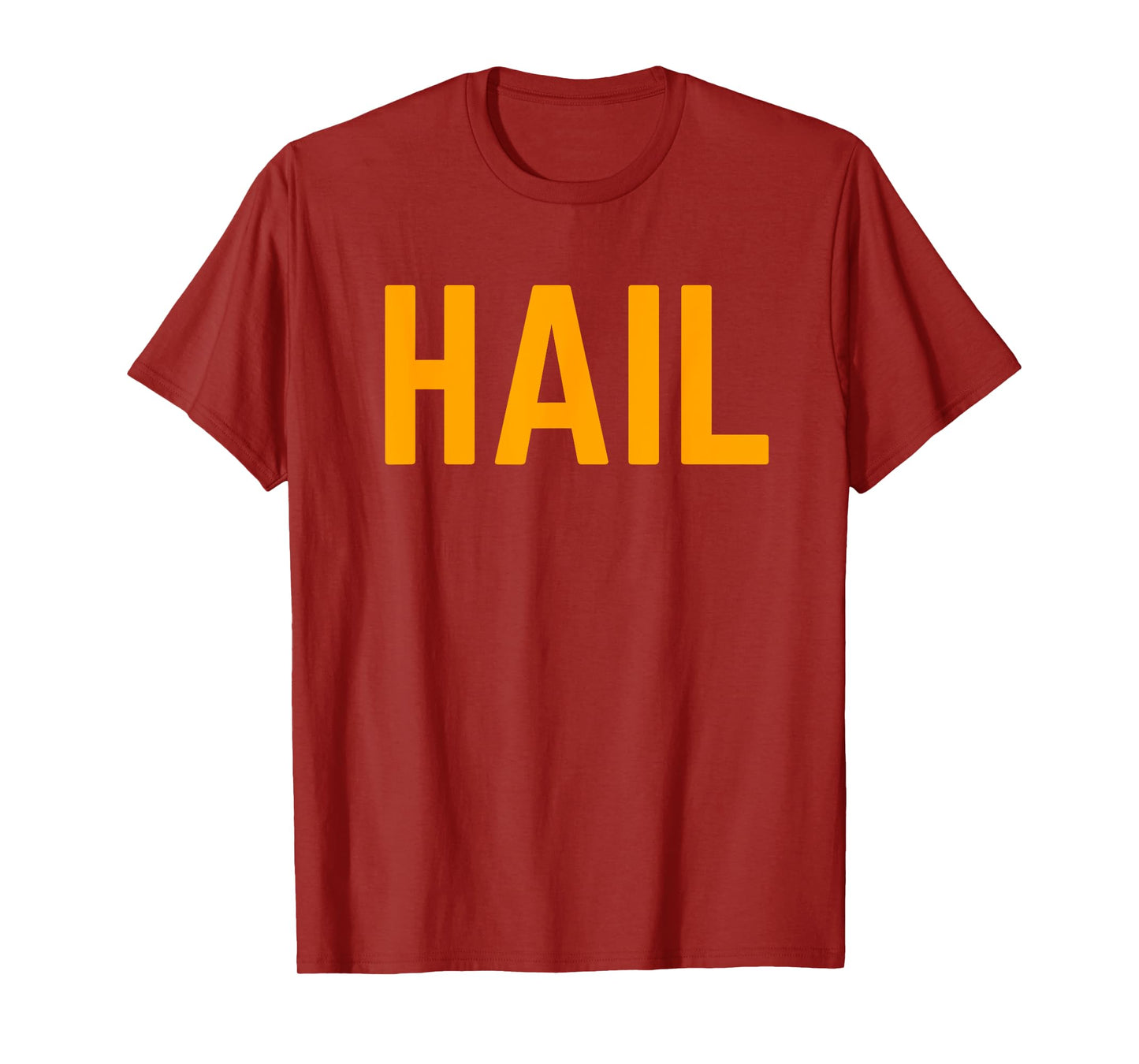 Burgundy Gold Football Hail T-Shirt