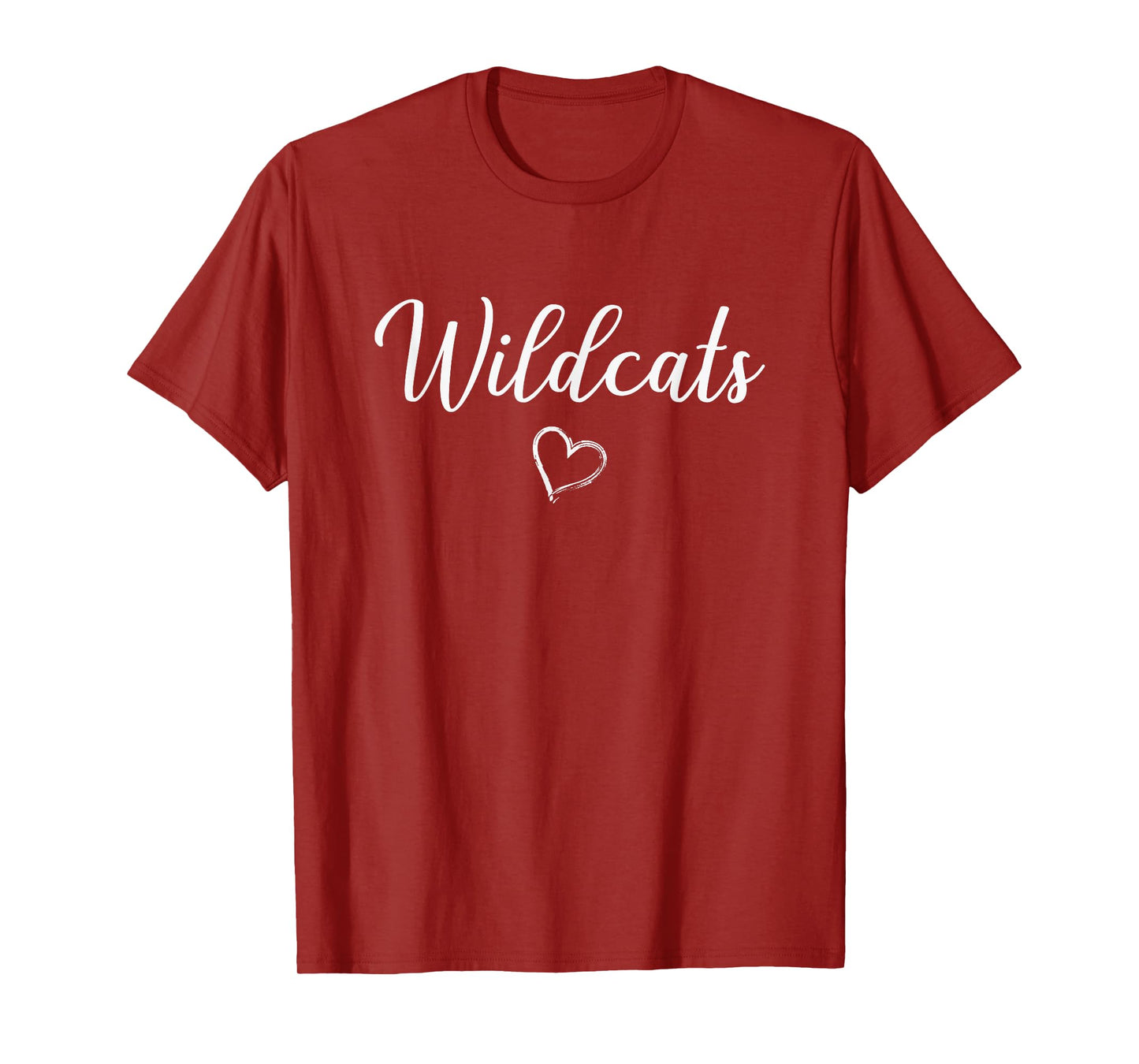 Arvada West Wildcats Above Small Heart T-Shirt