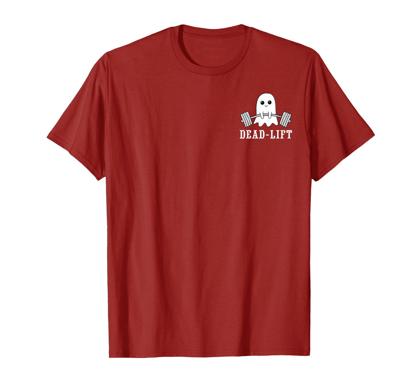 Dead Lift Ghost Gym Halloween Weight Lifting Workout Pocket T-Shirt