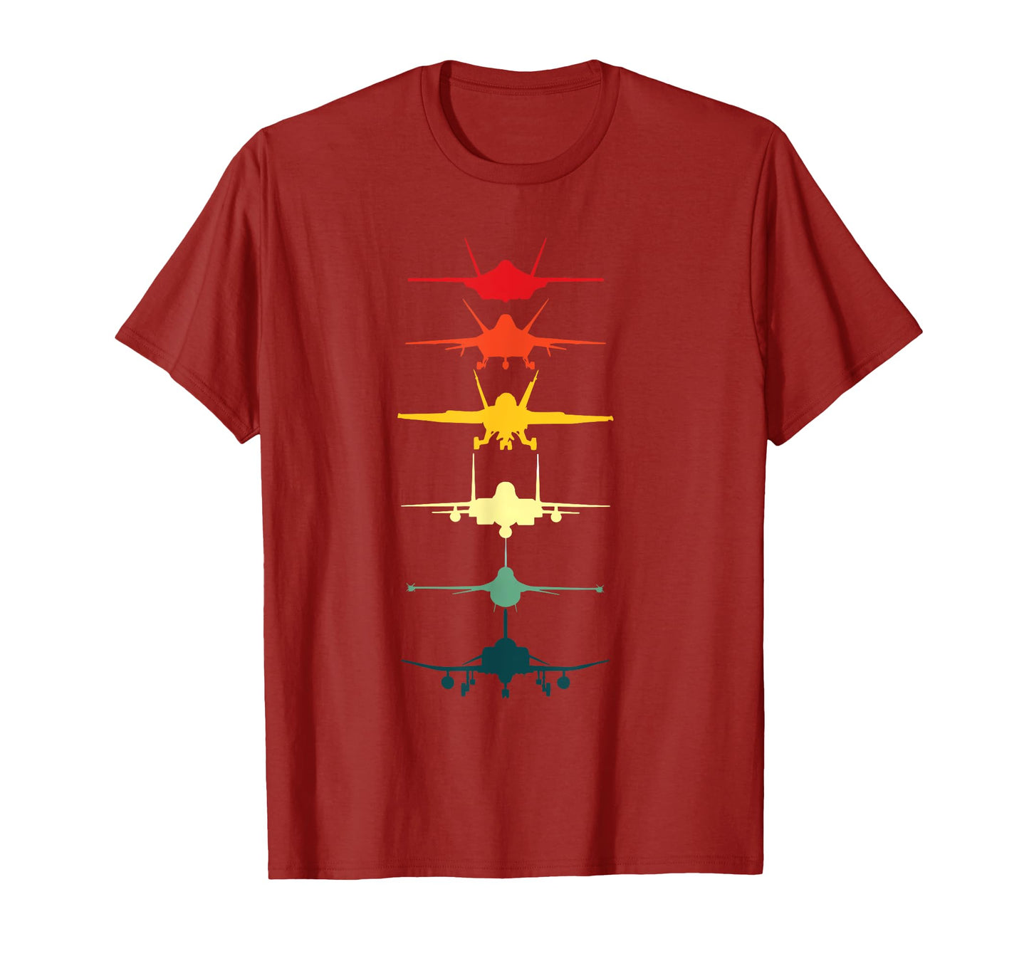 Vintage Air Force Fighter Jets F-4 F-111 F-15 F-16 F-22 F-35 T-Shirt
