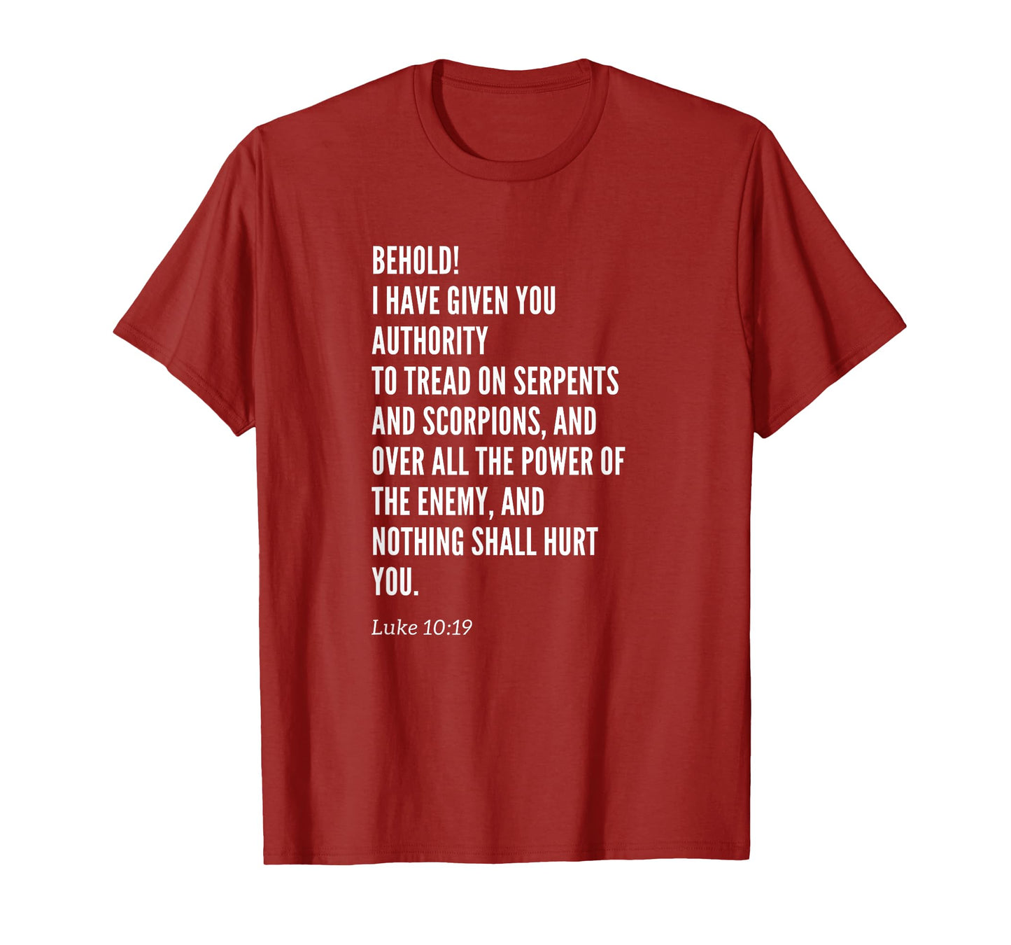 Christian Womens Girls Mens Boys Luke Ten Nineteen T-Shirt