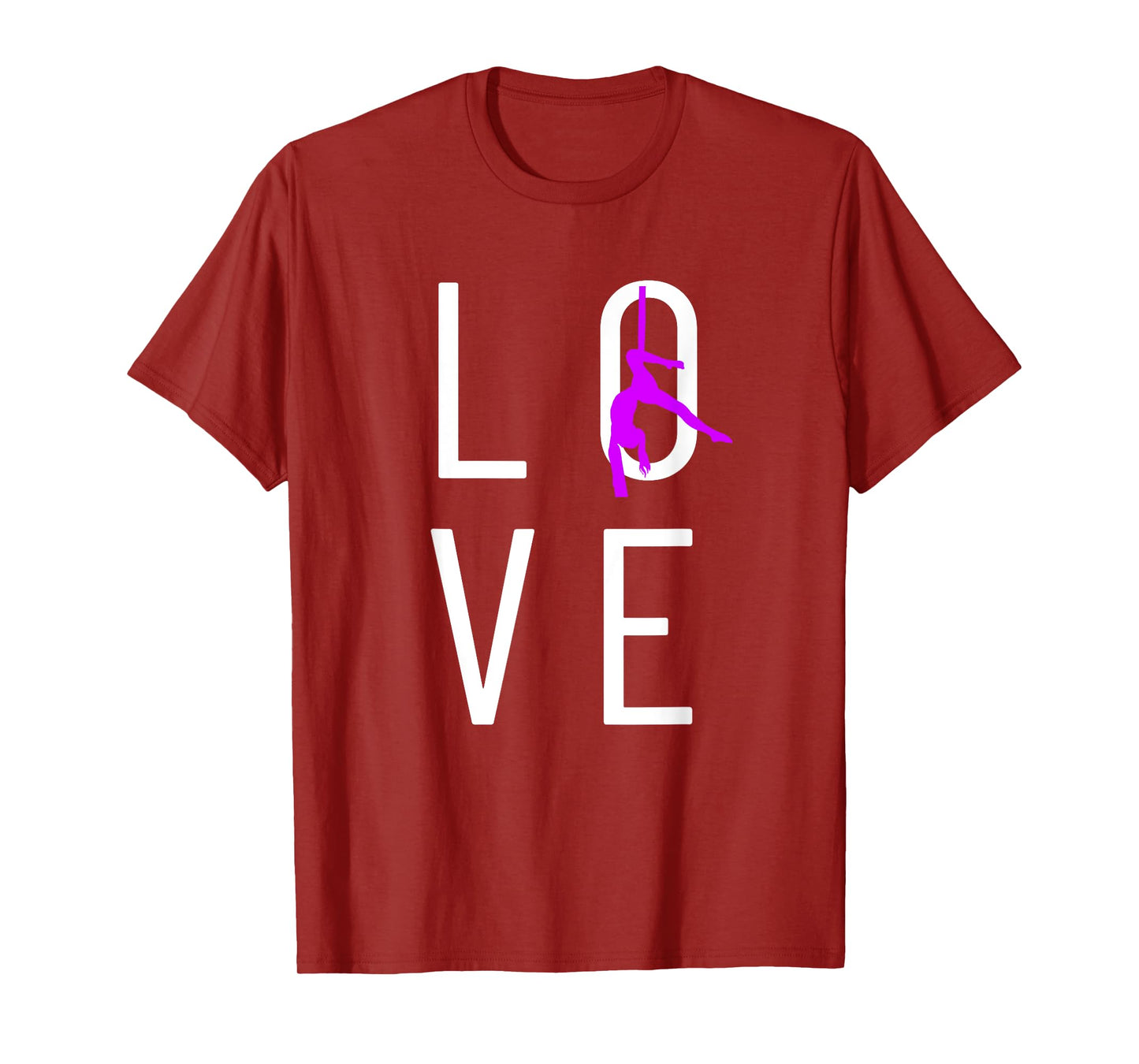 Love Aerial Silks Aerial Yoga Gifts, Aerialist Gymnast Heart T-Shirt