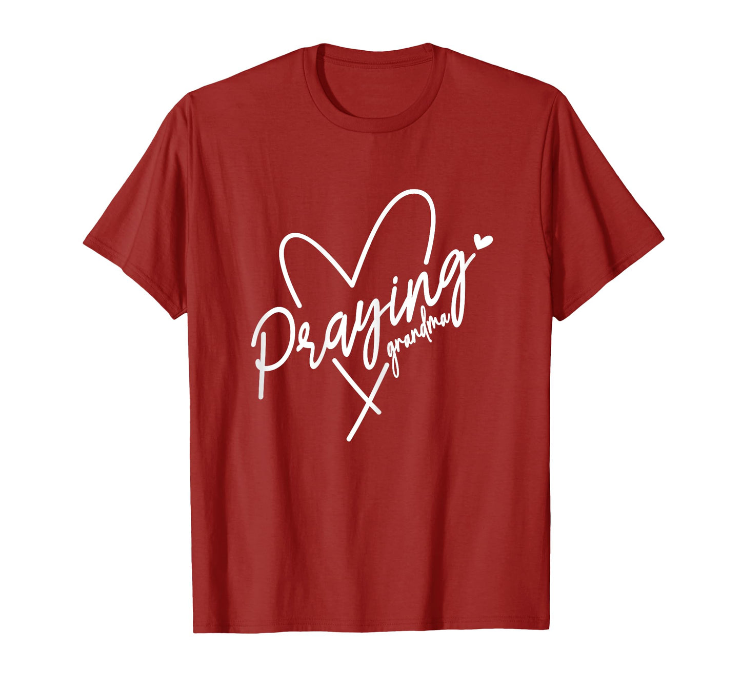 Praying Grandma This Grandma Prays Faith Prayer Heart T-Shirt
