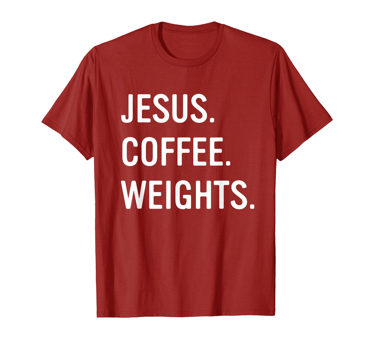 Christian Jesus Coffee Weights Gym Workout T-Shirt