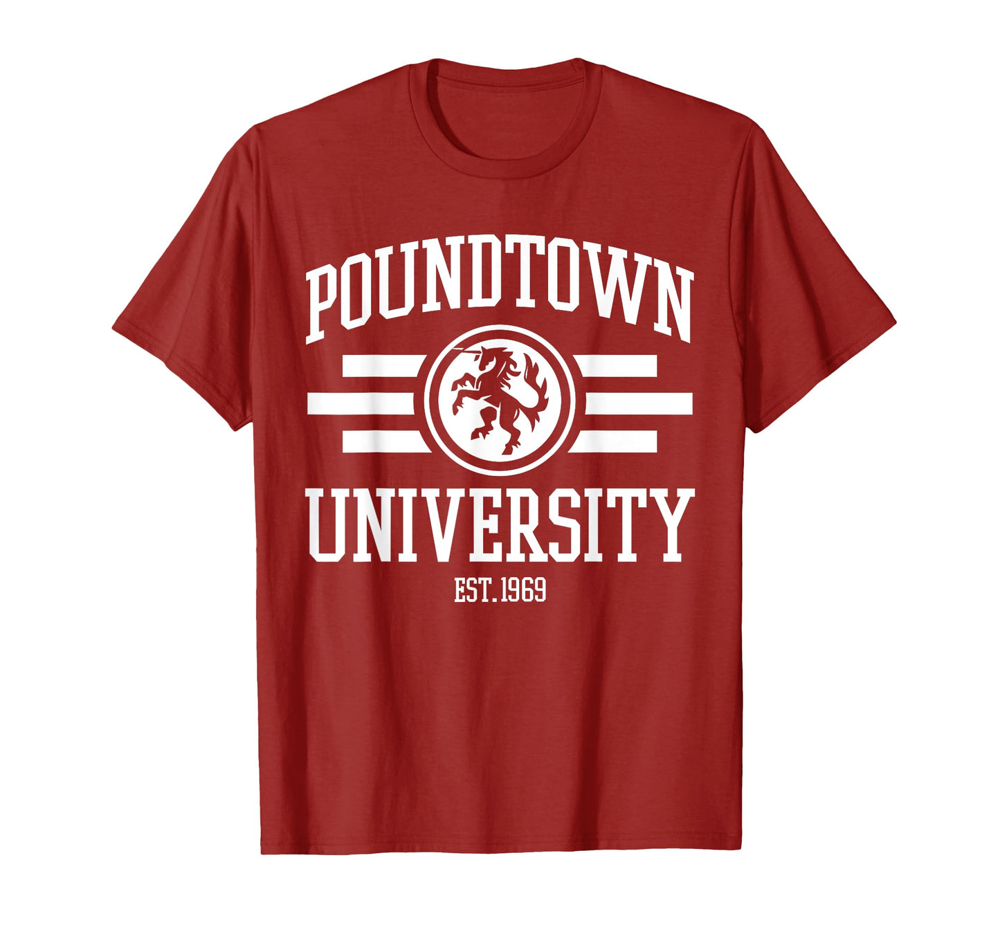 Funny Gym Humor Pound Town University Gym and Lifting Lovers T-Shirt