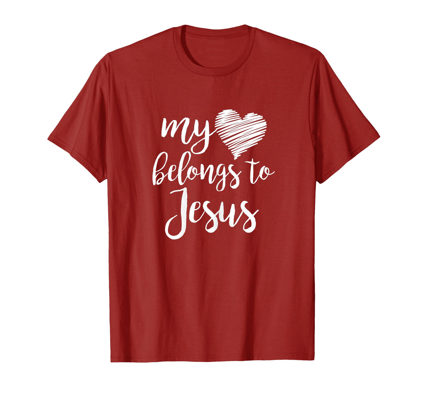 My Heart Belongs to Jesus for Teen Girls Women Christian T-Shirt