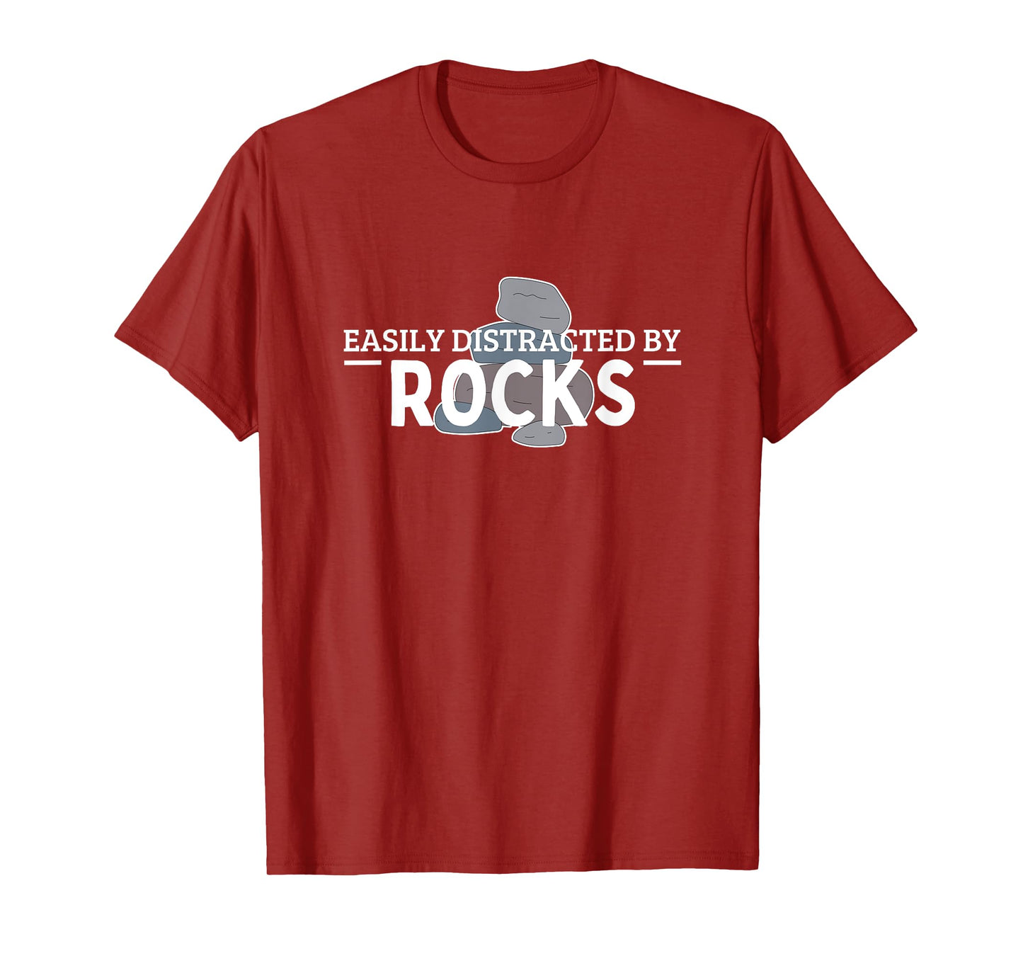 Easily Distracted By Rocks Funny Vintage Rock Collector T-Shirt