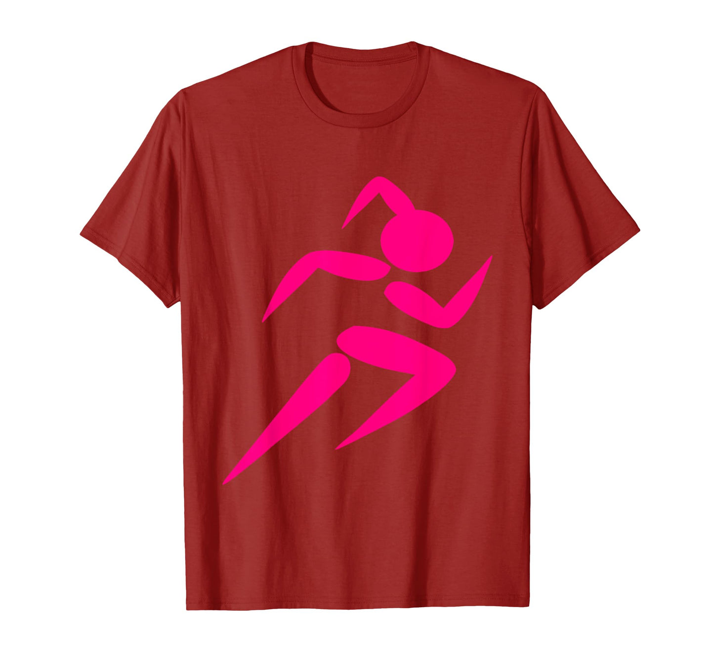 Running Girl T-Shirt Athletic Gym Track & Field Graphic Tee T-Shirt