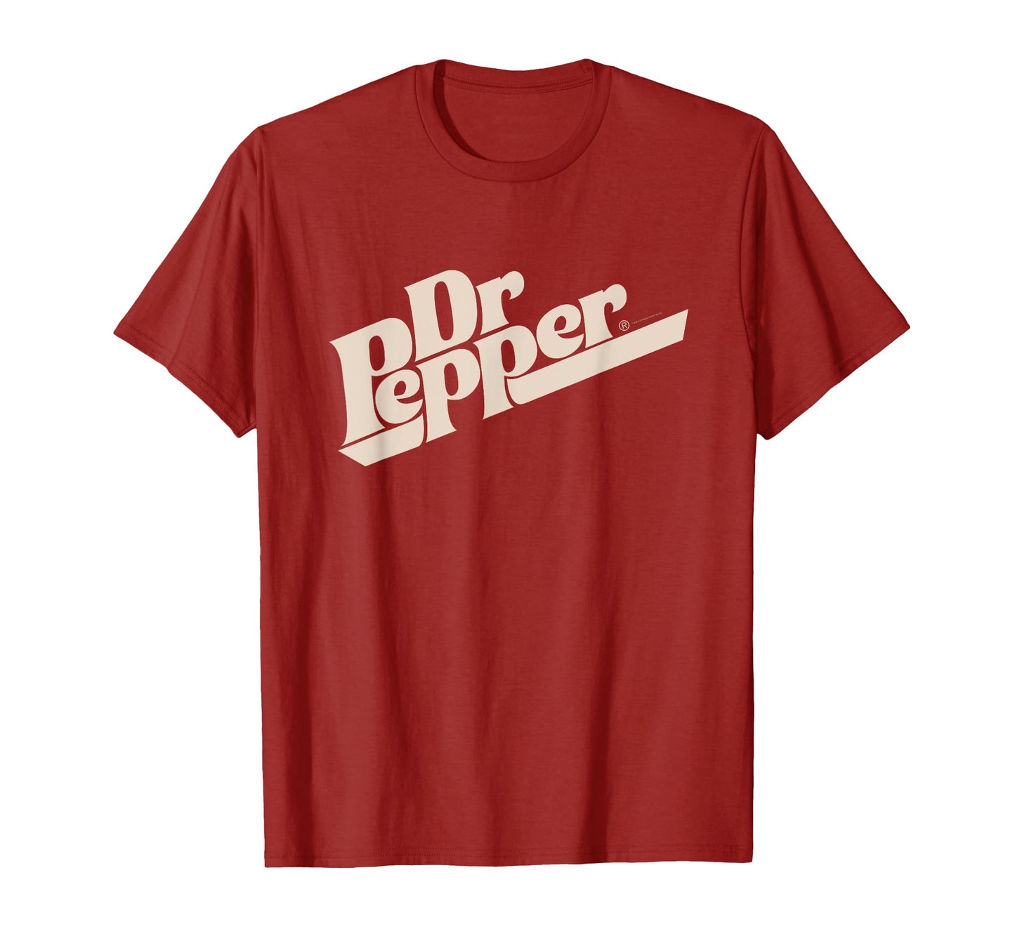 Dr. Pepper Cream Vintage Diagonal Soda Label T-Shirt