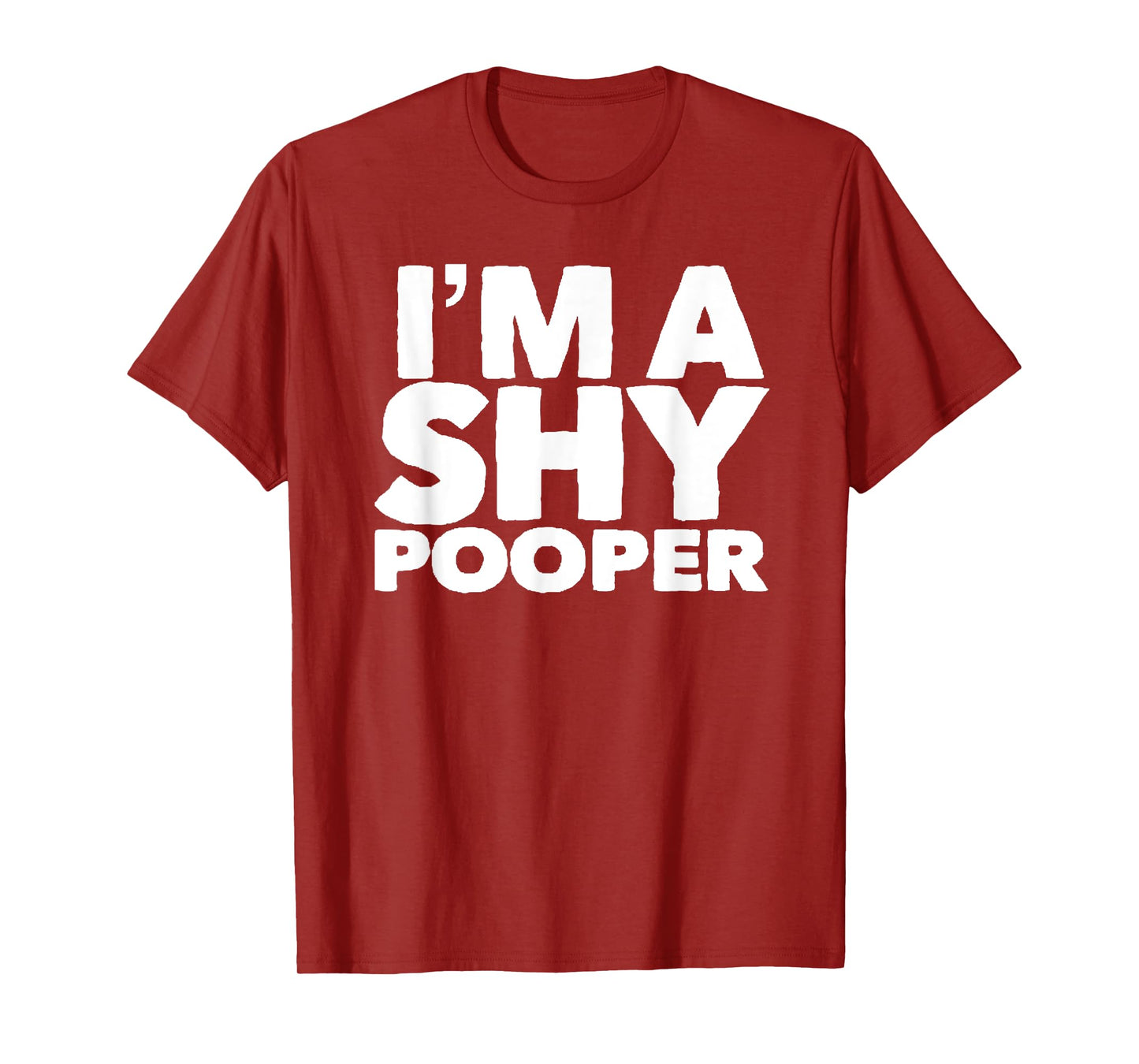 Mens Dumb & Funny Shy Pooper Fitness Workout for Gym Poop T-Shirt