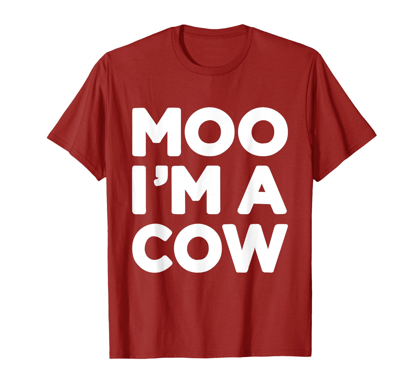 Moo Im a cow funny lazy costume for halloween party T-Shirt
