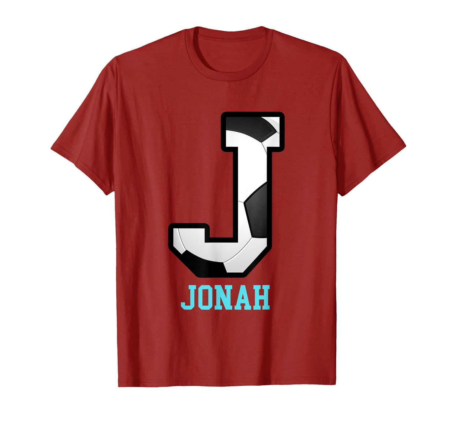 Field Goal Letter Jonah Alphabet Soccer T-Shirt