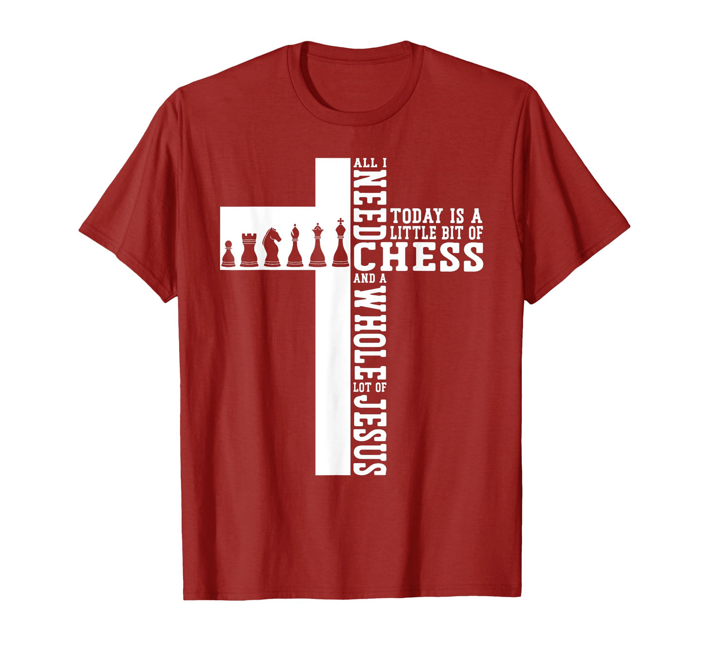Chess Player Piece Vintage Christian Jesus Cross Faith All I T-Shirt