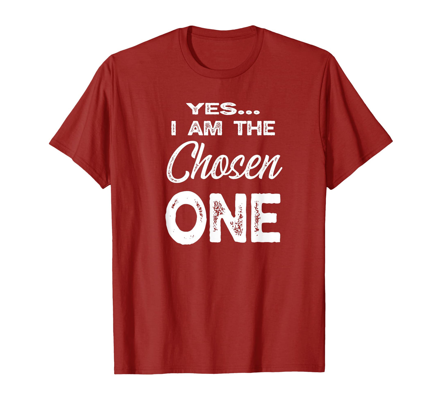 The Chosen One Family Adoption Gifts I Am The Chosen One Unisex-Adults T-Shirt Black Small Classic Fit Short Sleeve Crew Neck Modern Letter Print Family Vacation Sports Walking T-Shirt