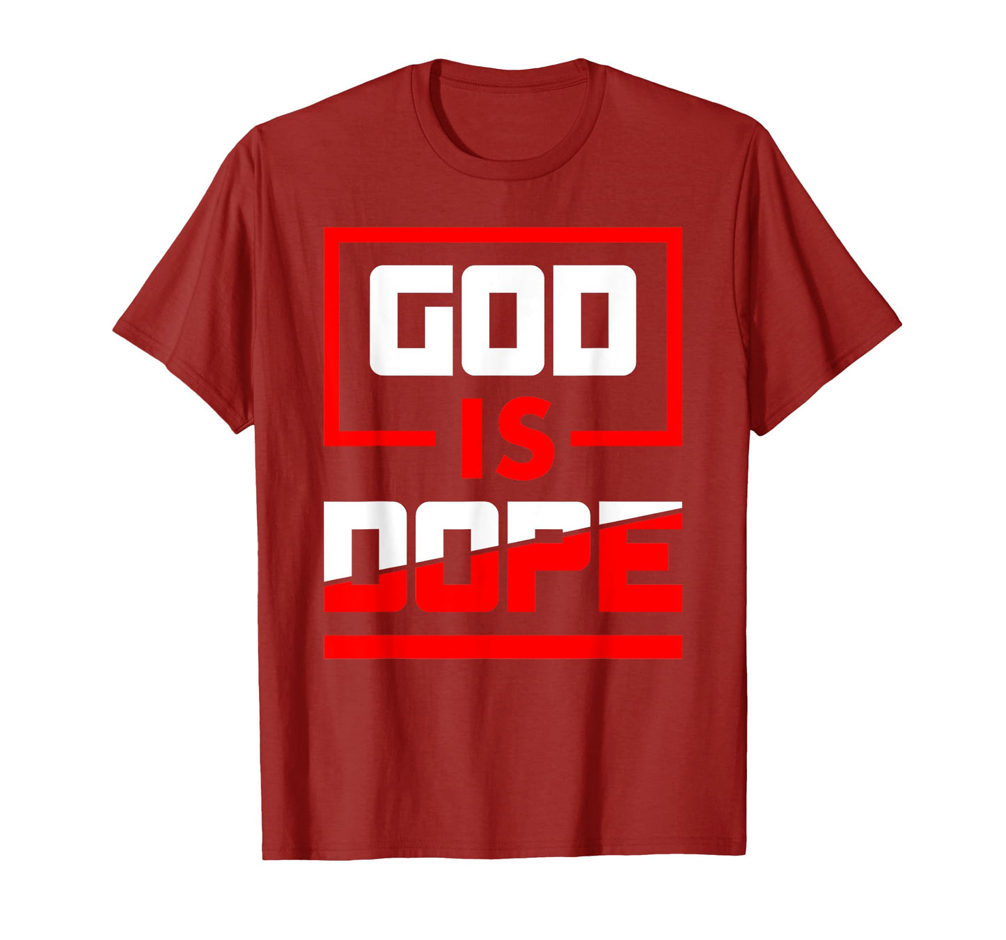 Christian and Jesus Gift God is Dope Unisex-Adults Black T-Shirt