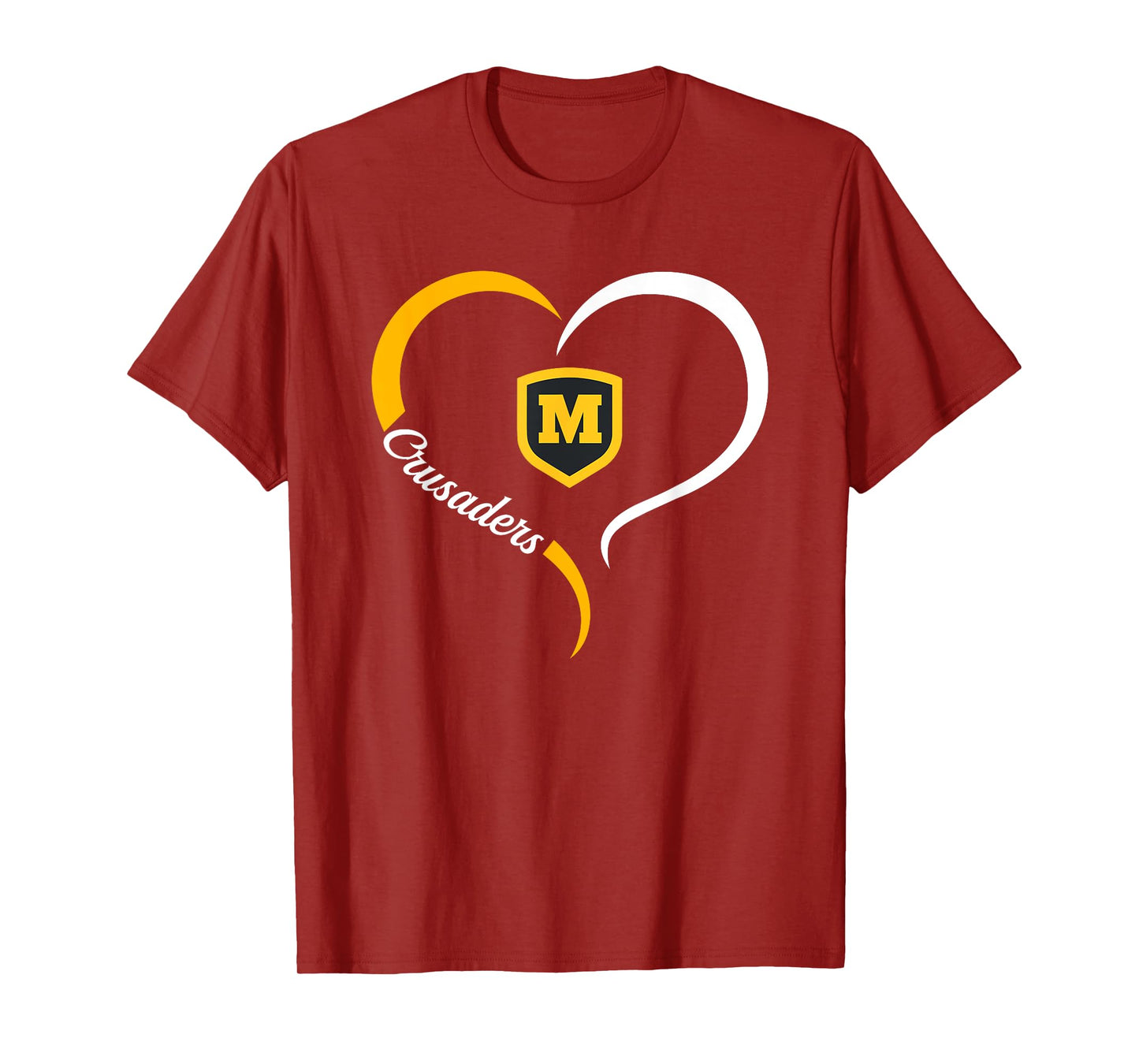 Archbishop Moeller Crusaders Logo Half Heart Slogan HS T-Shirt