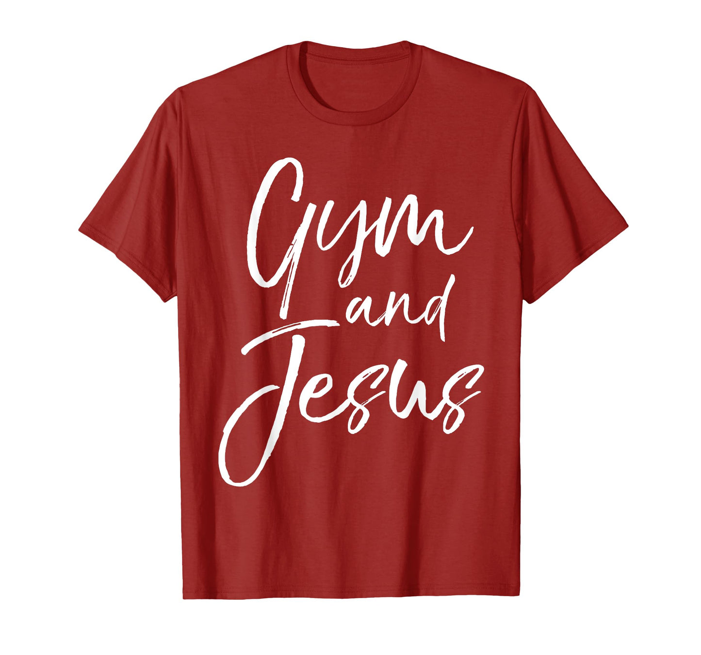 Cute Christian Workout Gift for Women Funny Gym and Jesus T-Shirt