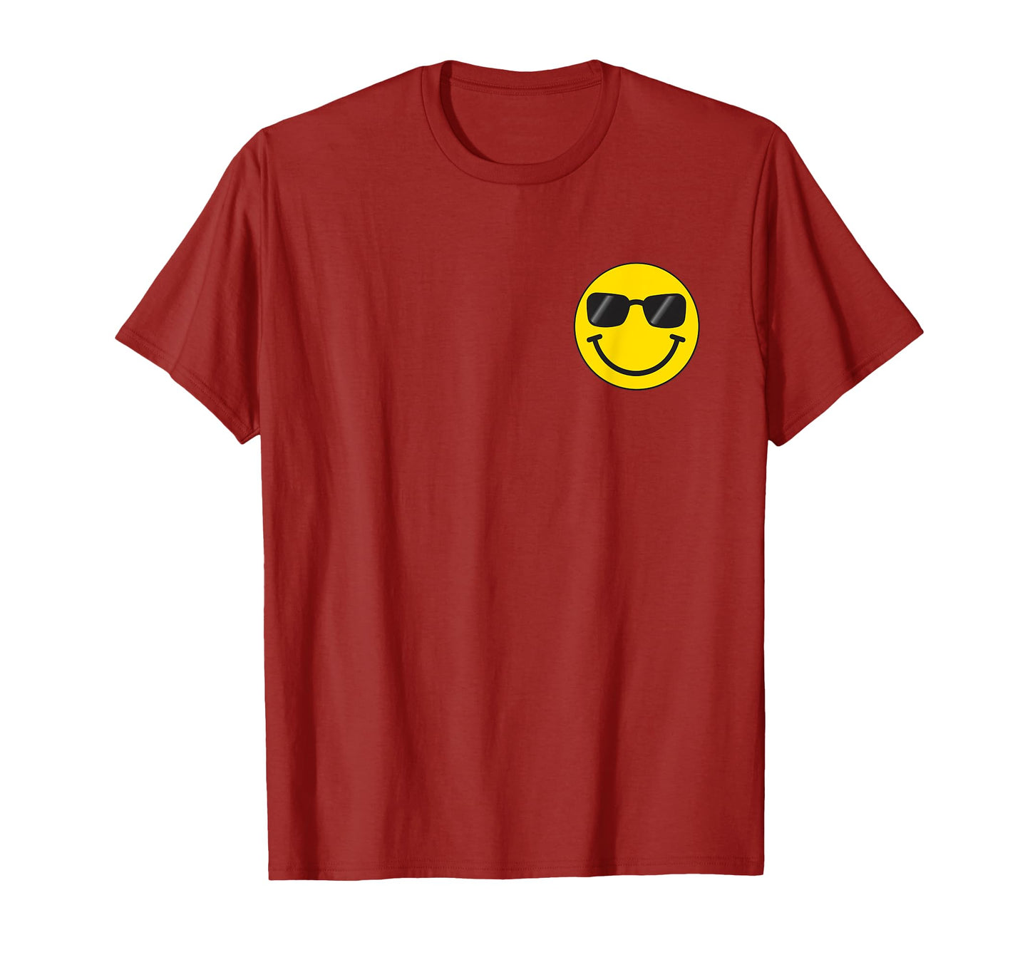 Funny Smiling Emoticon Men Women Graphic Happy Face Smile T-Shirt