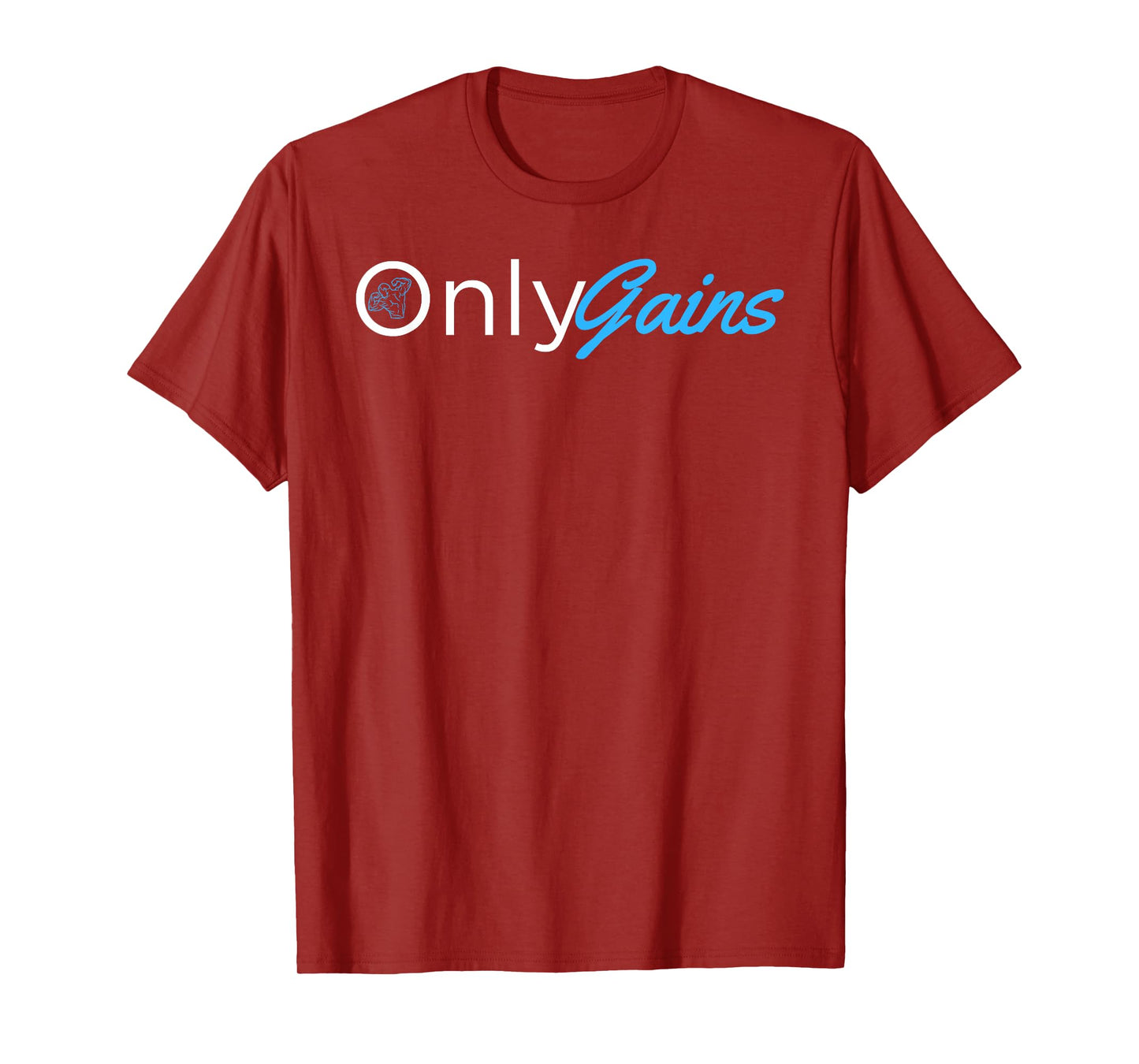 Only Gains - OnlyGains Funny Men's Fitness Bodybuilding T-Shirt