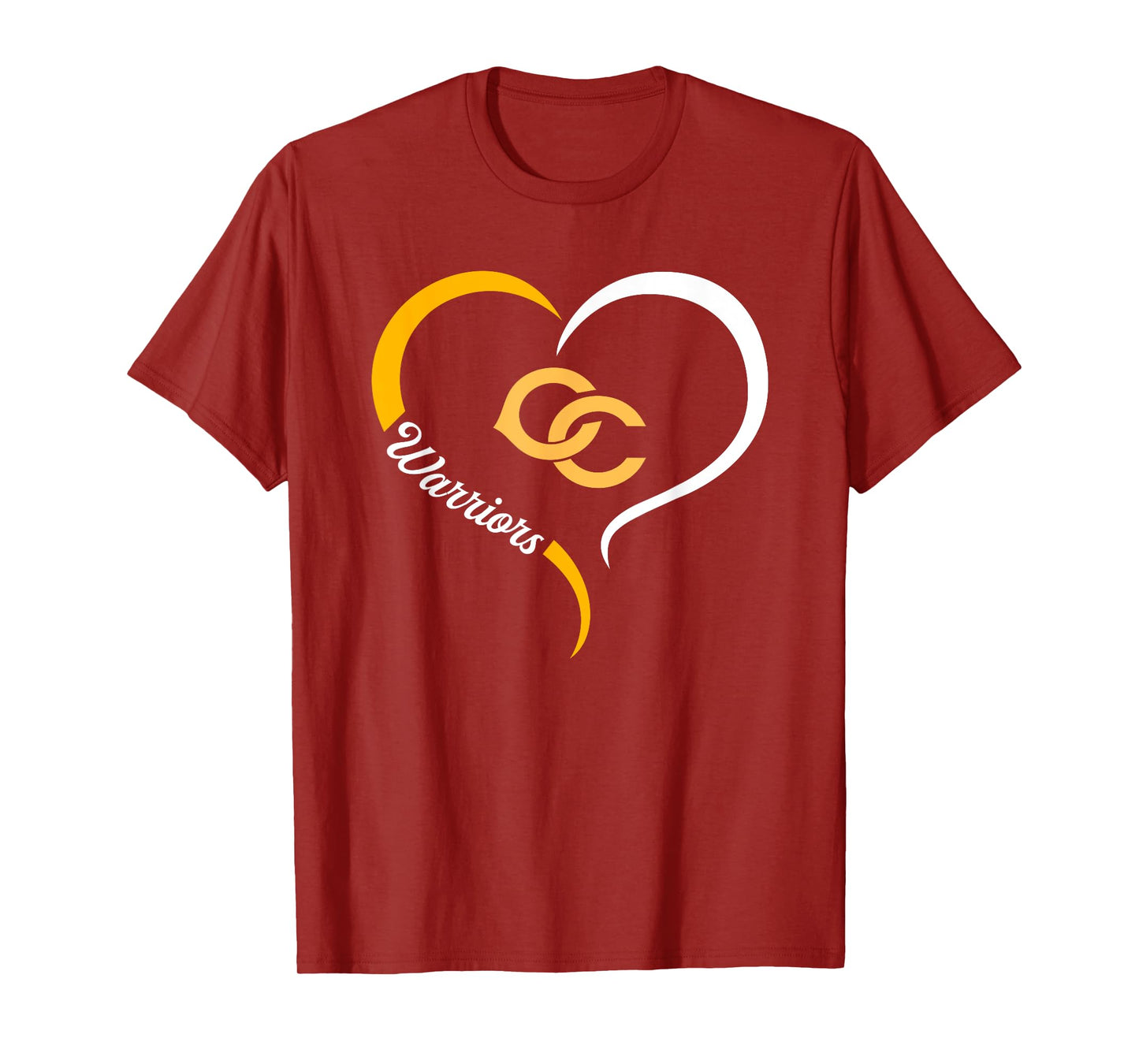 Cherokee County Warriors Logo Half Heart Slogan HS T-Shirt