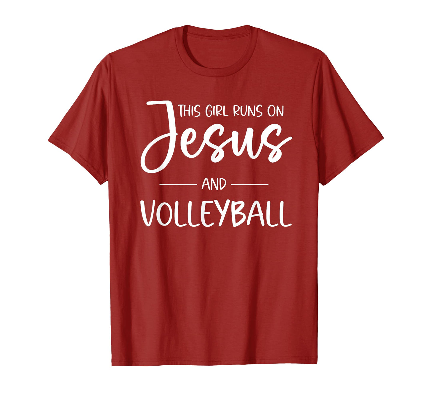 Christian Volleyball Teen Girls Jesus & Volleyball T-Shirt