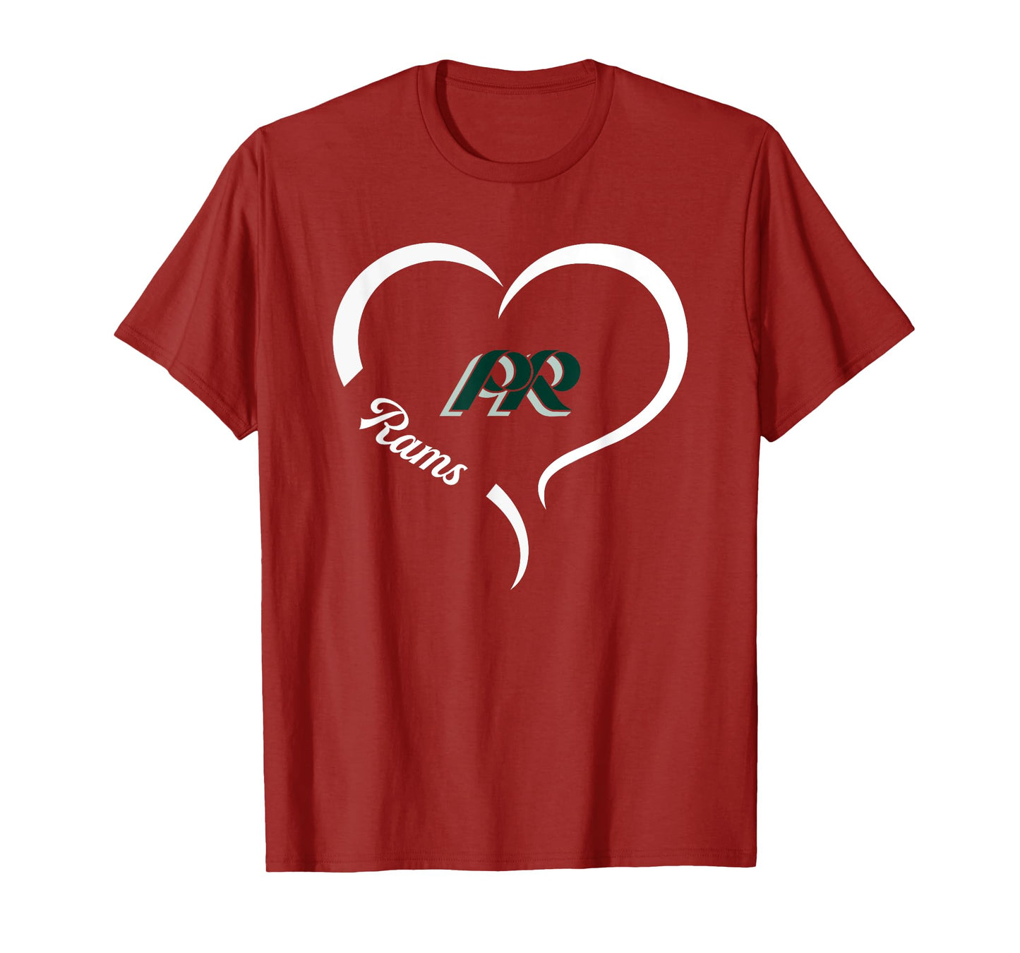 Pine-Richland Rams Logo Half Heart Slogan HS T-Shirt