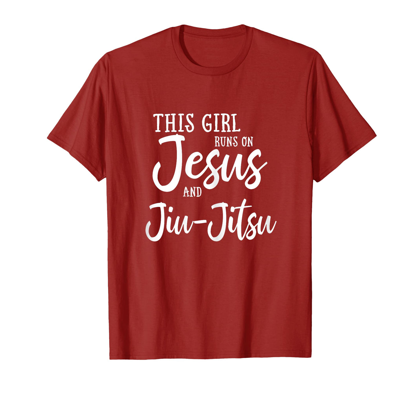 This Girl Runs On Jesus And Jiu Jitsu Christian Gift T-Shirt