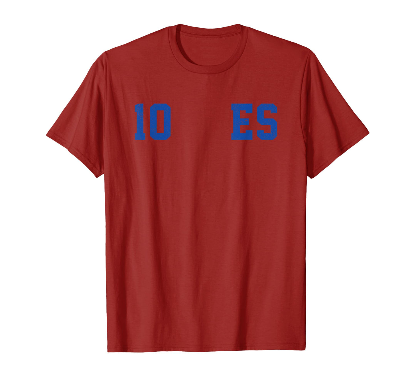 El Salvador Football Soccer Number 10 Distressed Vintage T-Shirt
