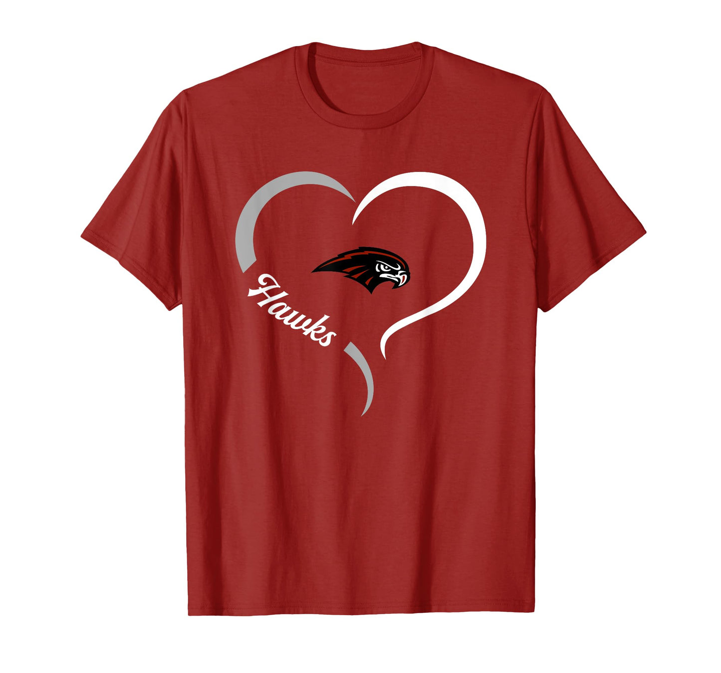 Horizon Hawks Logo Half Heart Slogan HS T-Shirt