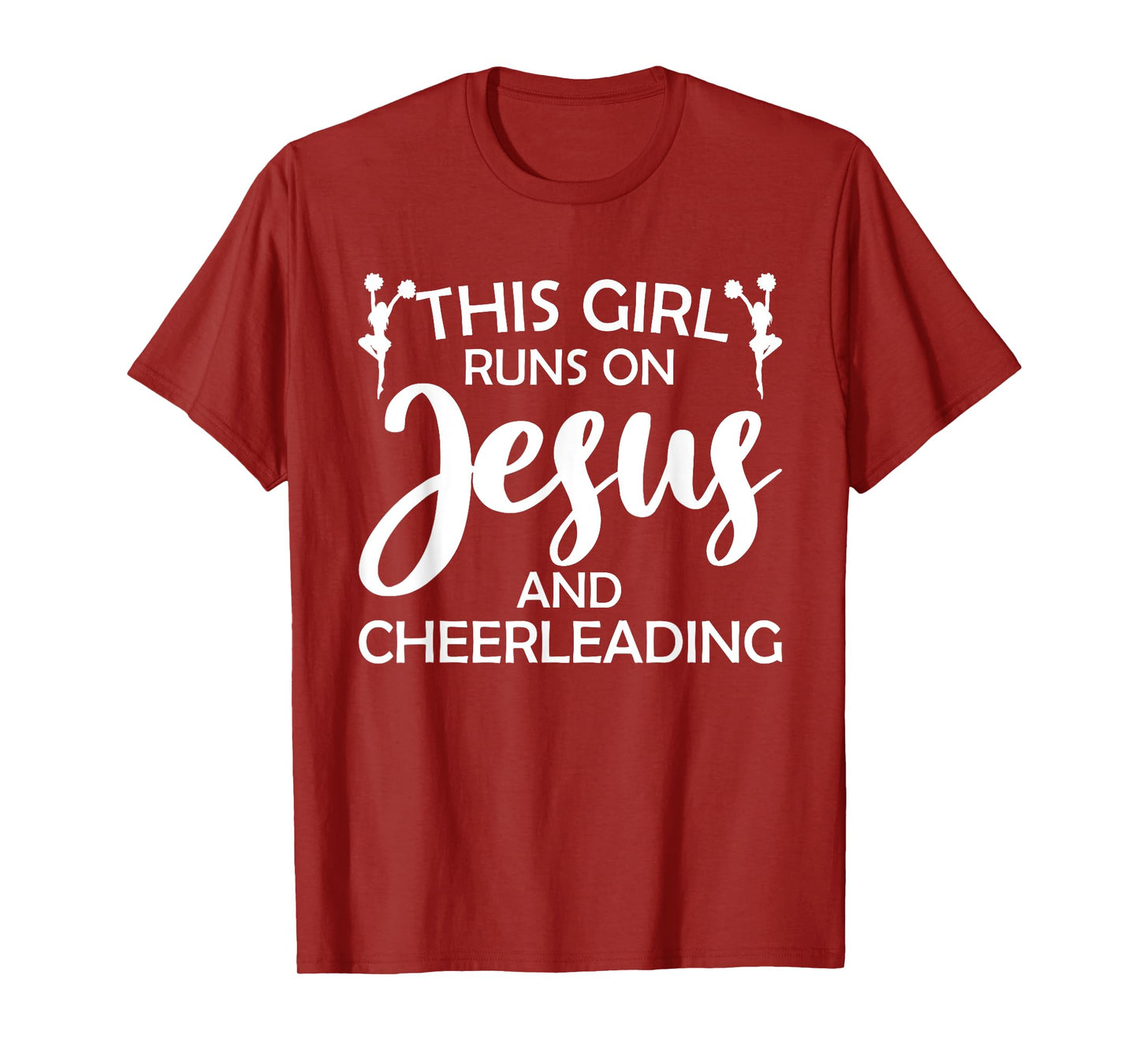 Cool Cheerleader Art For Women Girl Cheerleading Jesus Cheer T-Shirt