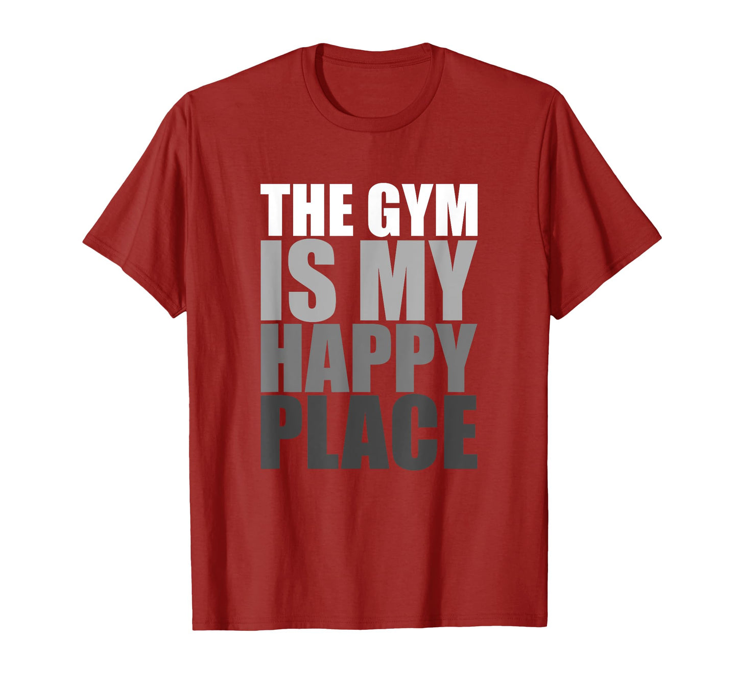 The Gym Is My Happy Place Gymnast Gymnastics Weight Lifting T-Shirt