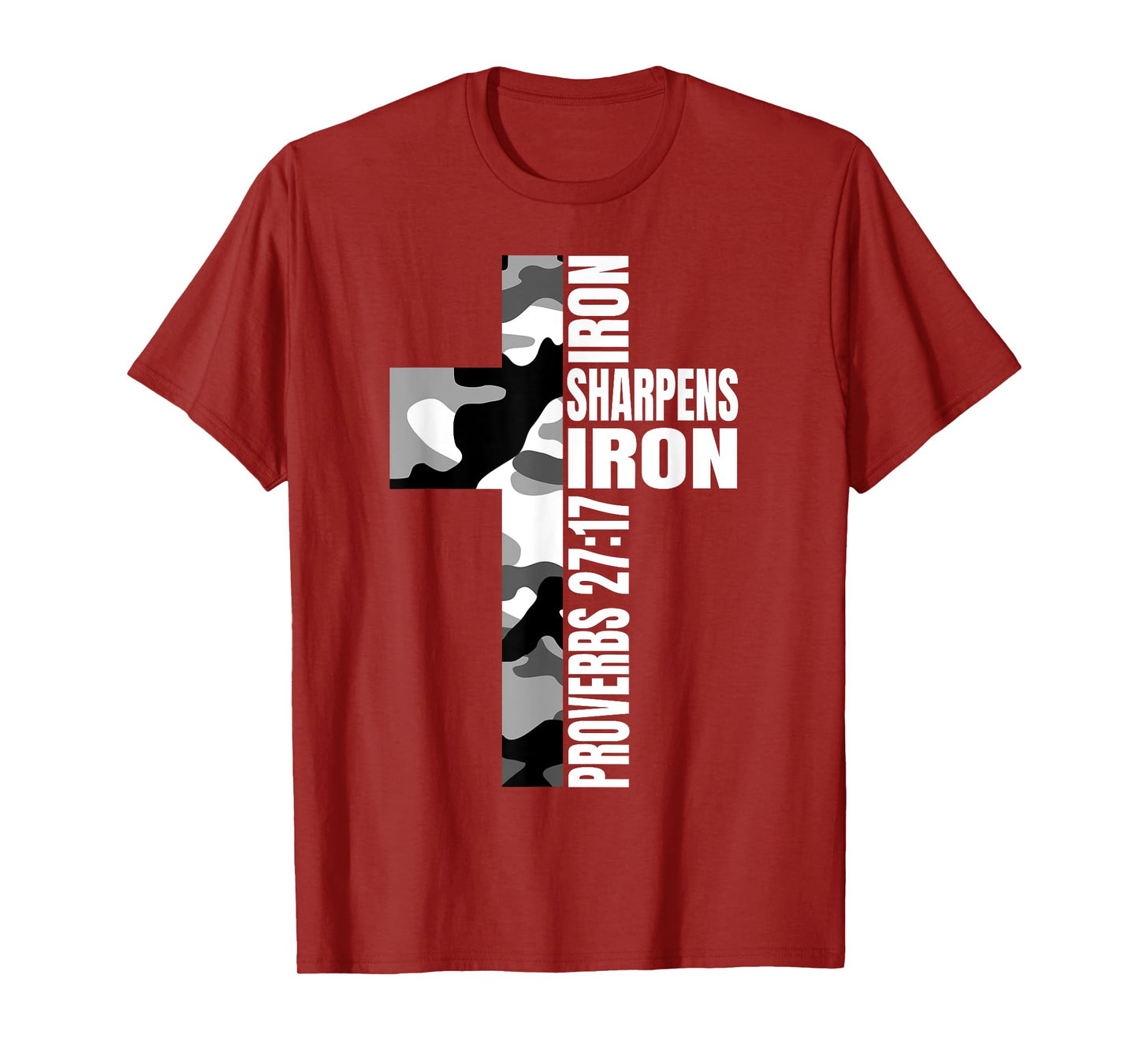 White Camo Iron Sharpens Iron Christian Verse Easter Couples T-Shirt