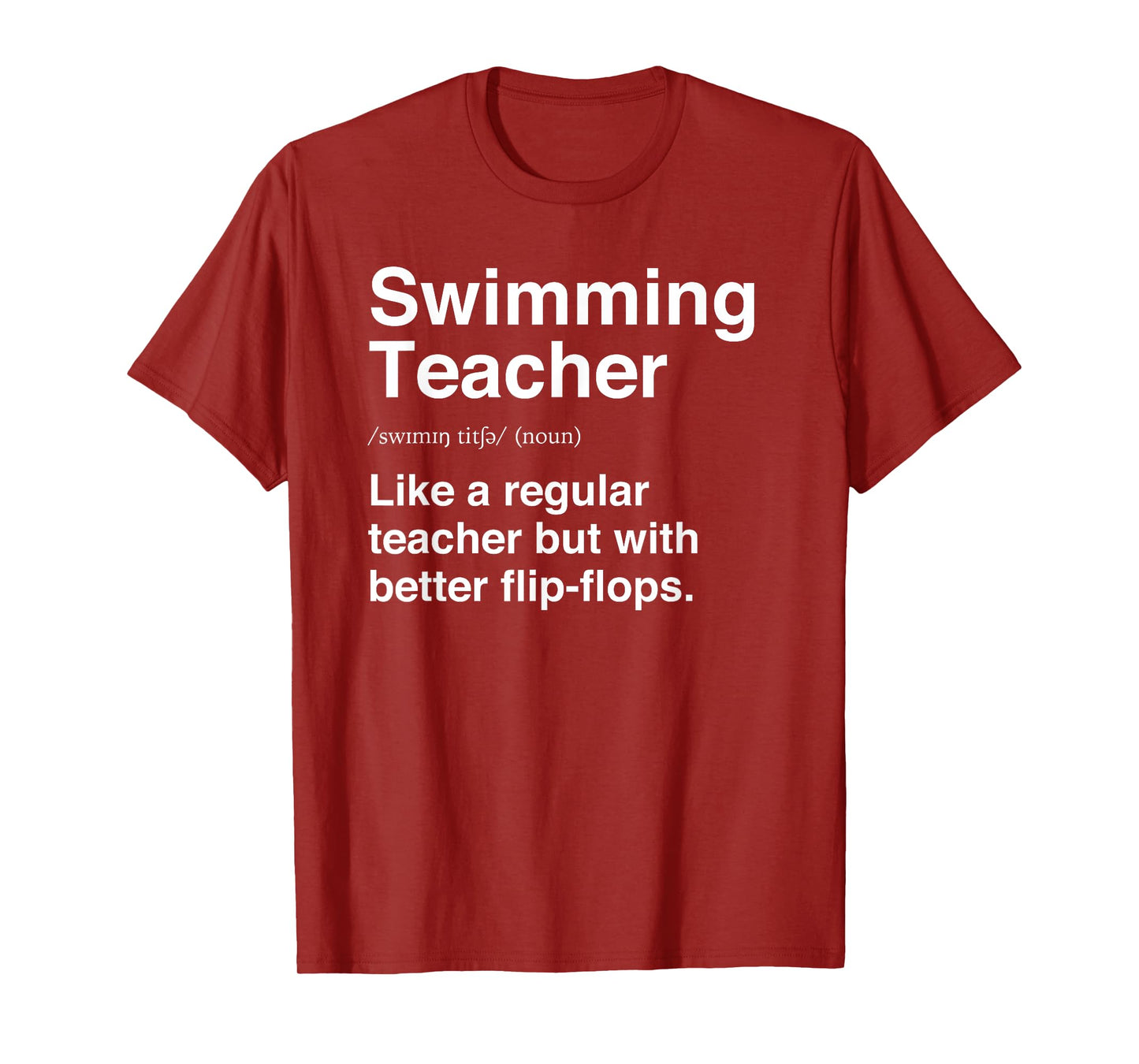 Swimming Teacher Funny Definition Swim Trainer Coach T-Shirt for Men Women