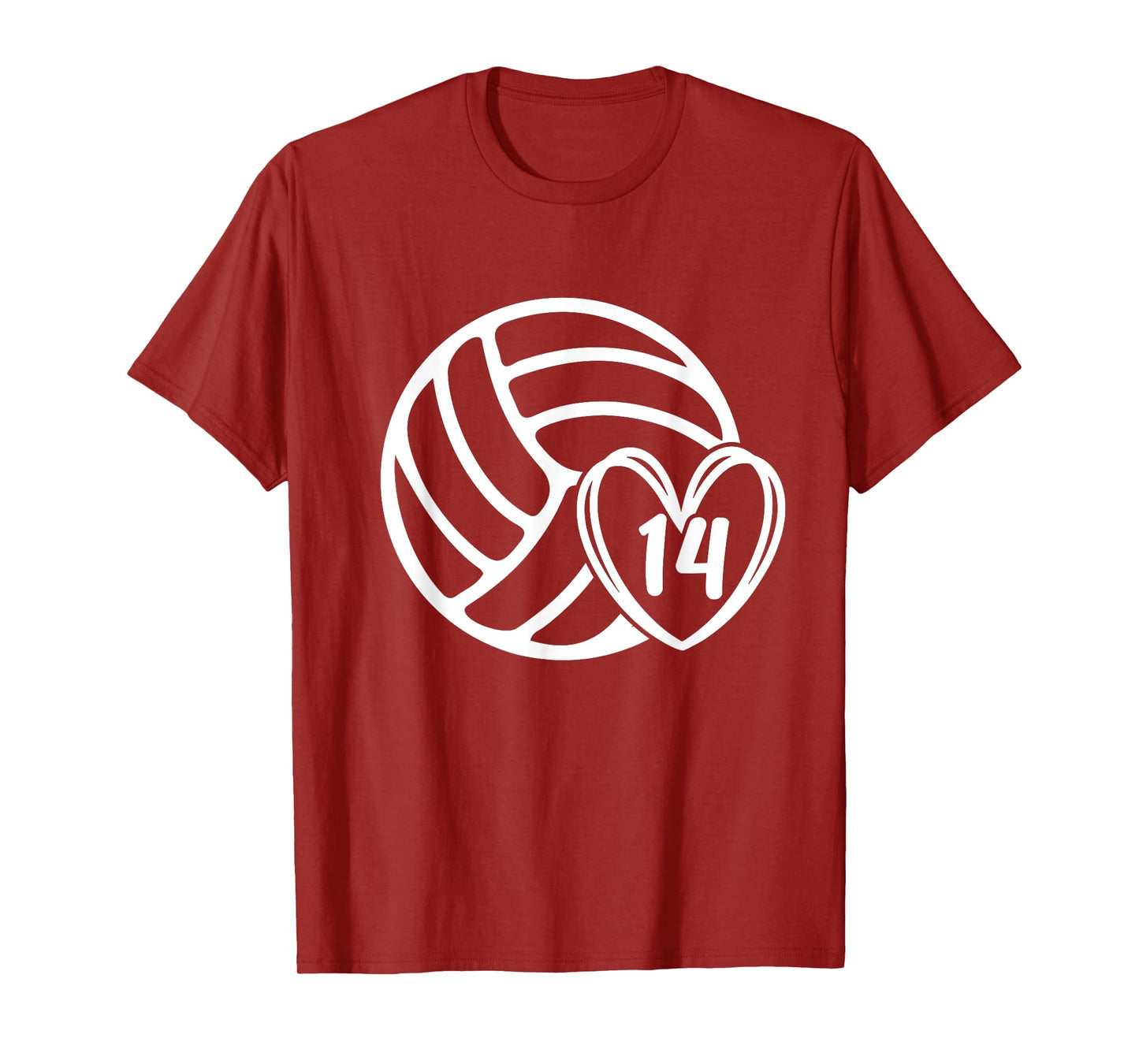 Volleyball Player #14 Volleyball Mom Dad Number 14 T-Shirt