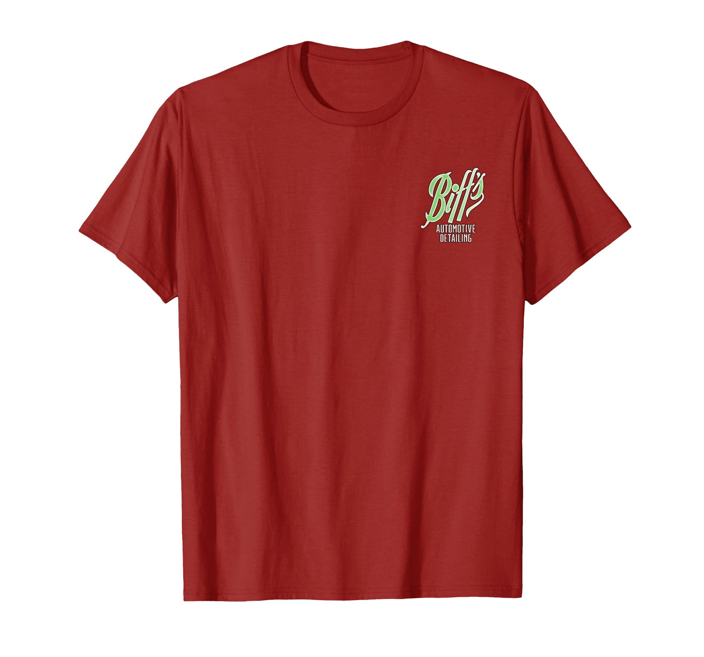 Back to the Future Biff Automotive Detailing Front & Back T-Shirt