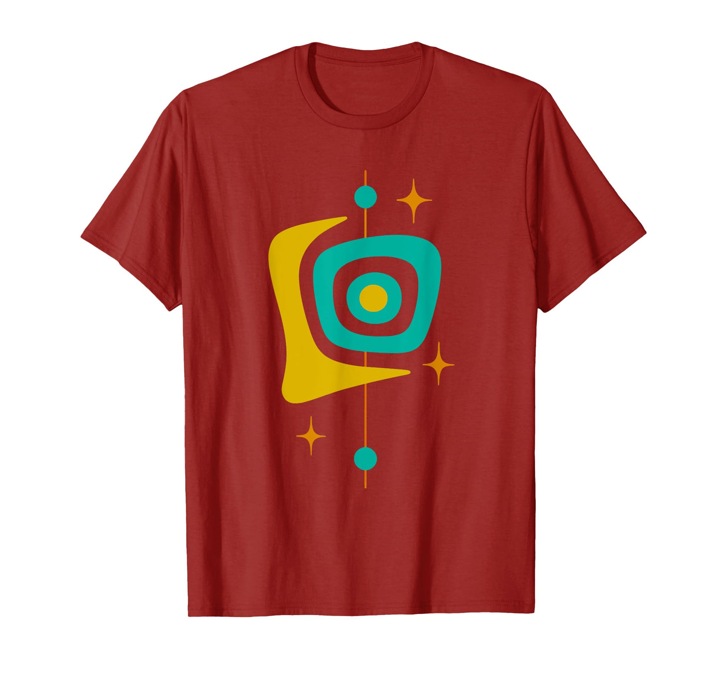 Mid Century Modern Atomic Boomerang Design T-Shirt