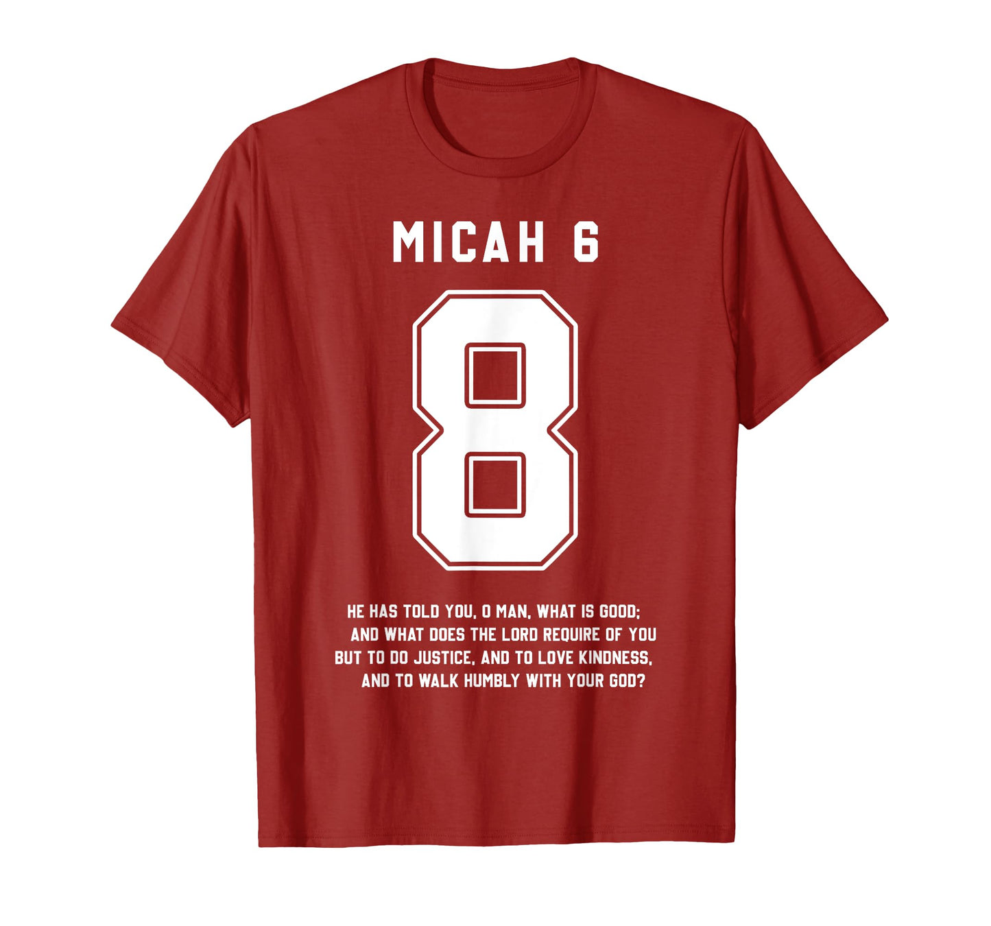 Micah 6:8 Bible Verse Team Sports Jersey Christian T-Shirt